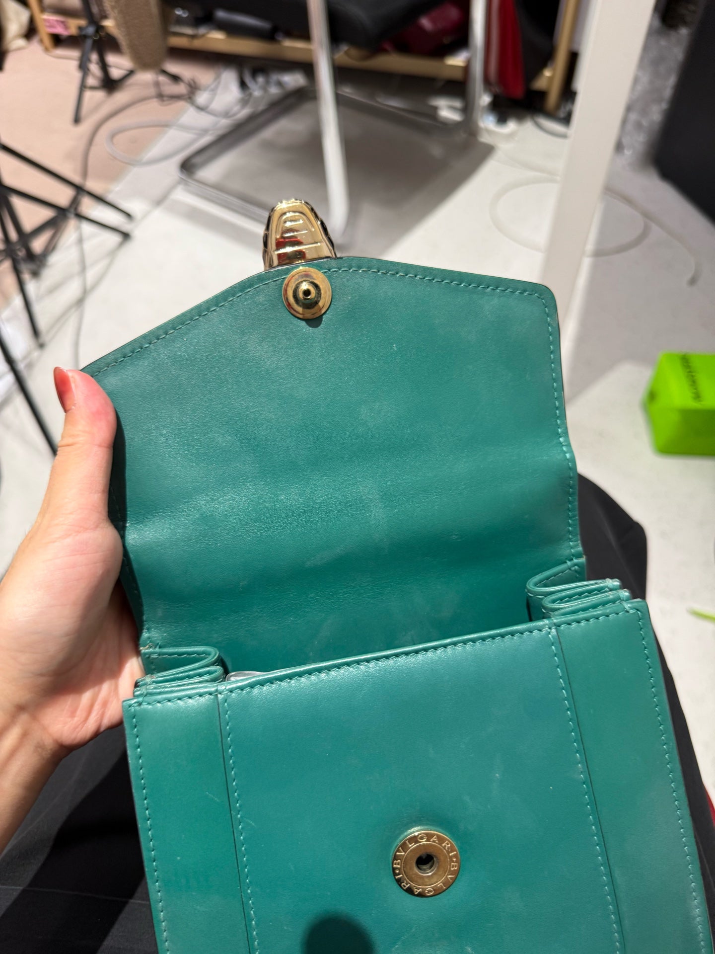 Bvlgari - Serpenti Forever Accordion Bag - Leather - Green - (small)