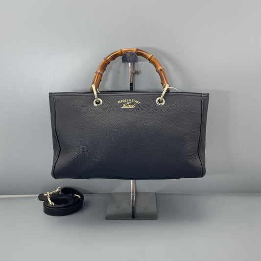 Gucci - Bamboo Handle Tote - Leather - Black - (medium)