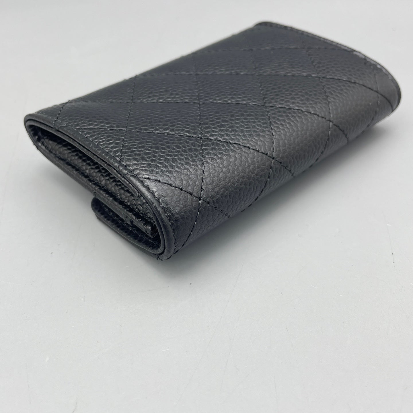 Chanel - Classic Quilted Card Holder - Grained calfskin leather - Black - (small)