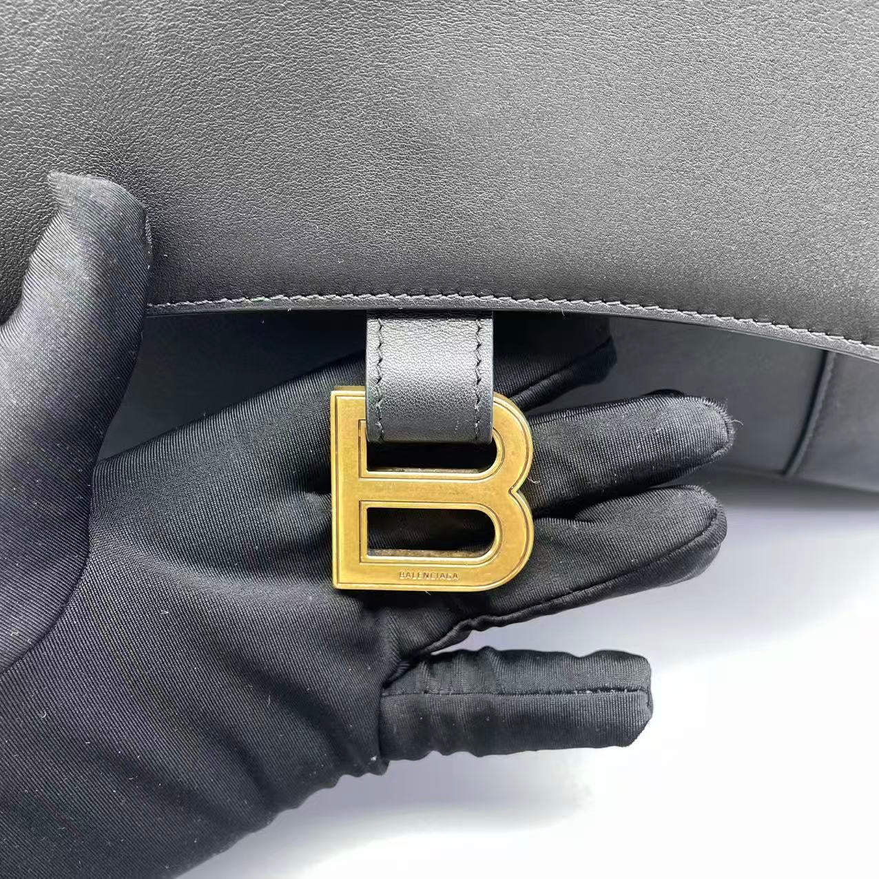 Balenciaga - Crush Shoulder Bag - Leather - Black - (small)