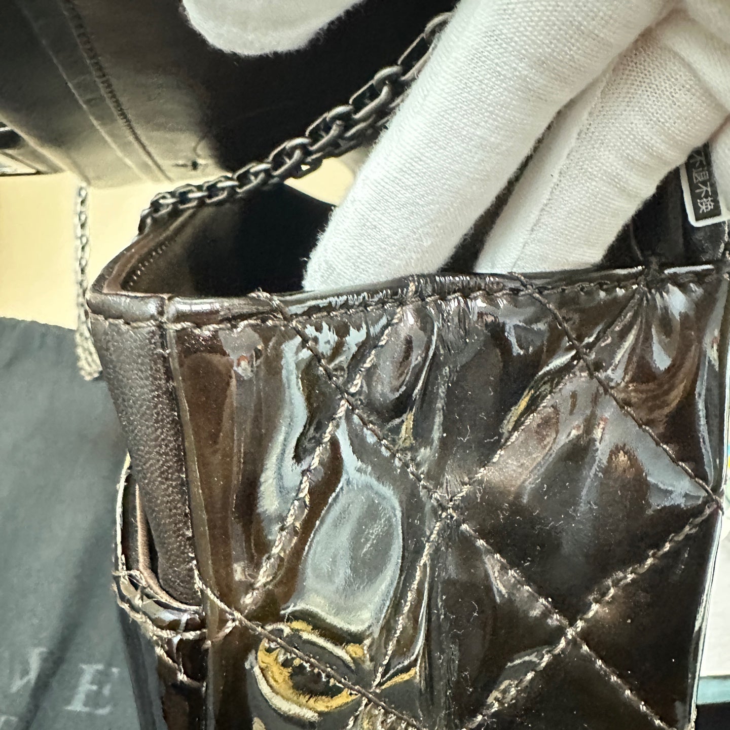 Chanel - 2.55 Double Flap Bag - Patent leather - Brown - (Large)