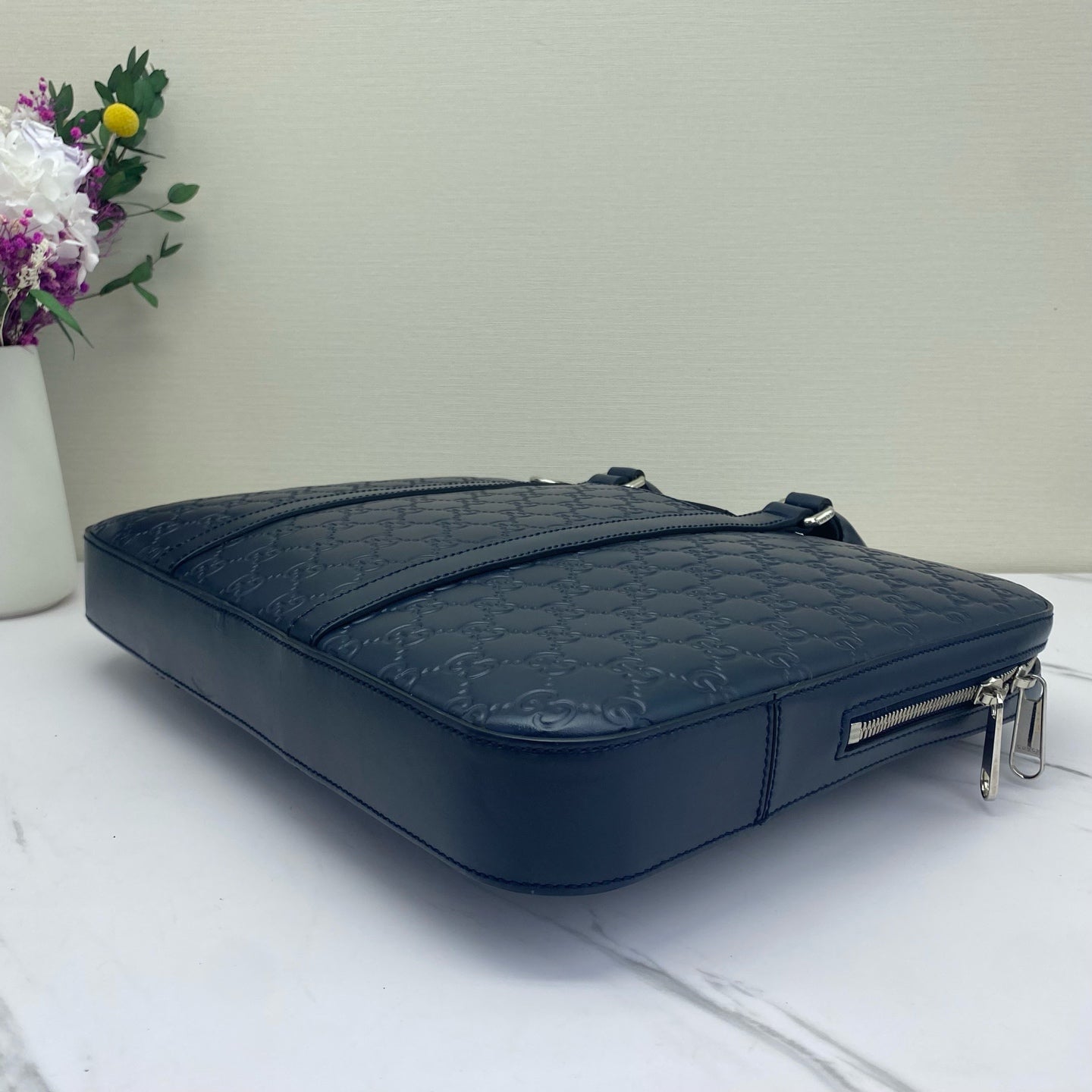 Gucci - Guccissima Document Case - Embossed Guccissima leather - Blue - (Medium)