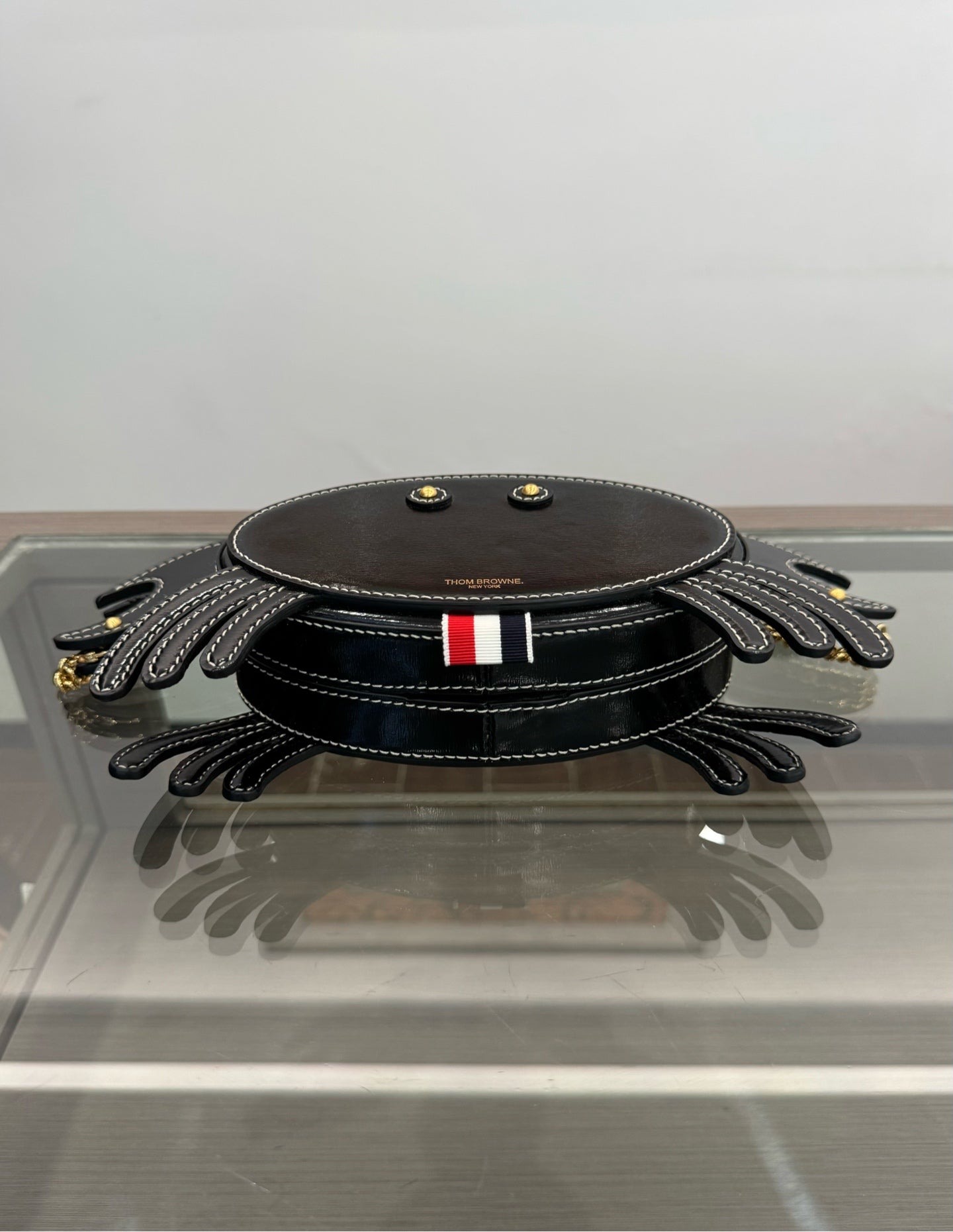 Thom Browne - Crab Box Chain Bag - Leather - Black - (mini)