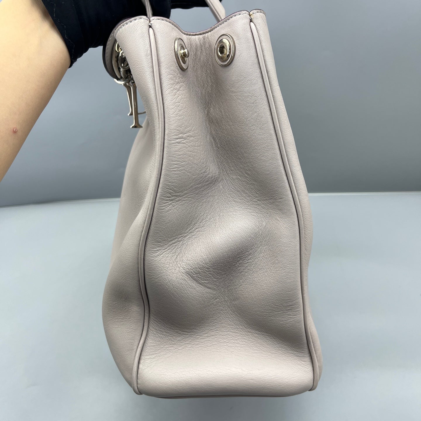 Dior - VIP Tote with Pouch - Leather - Grey - (large)