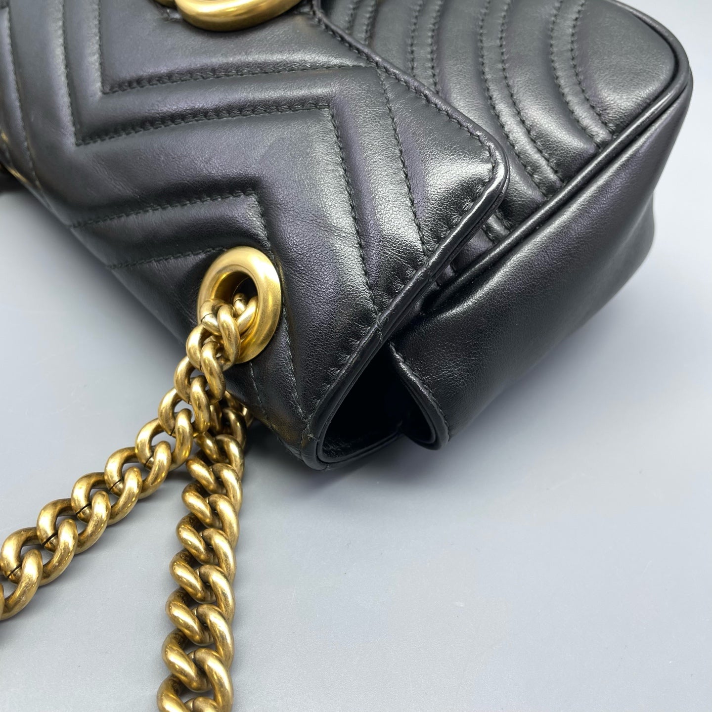 Gucci - GG Marmont Matelassé Mini Shoulder Bag - Leather - Black - (mini)