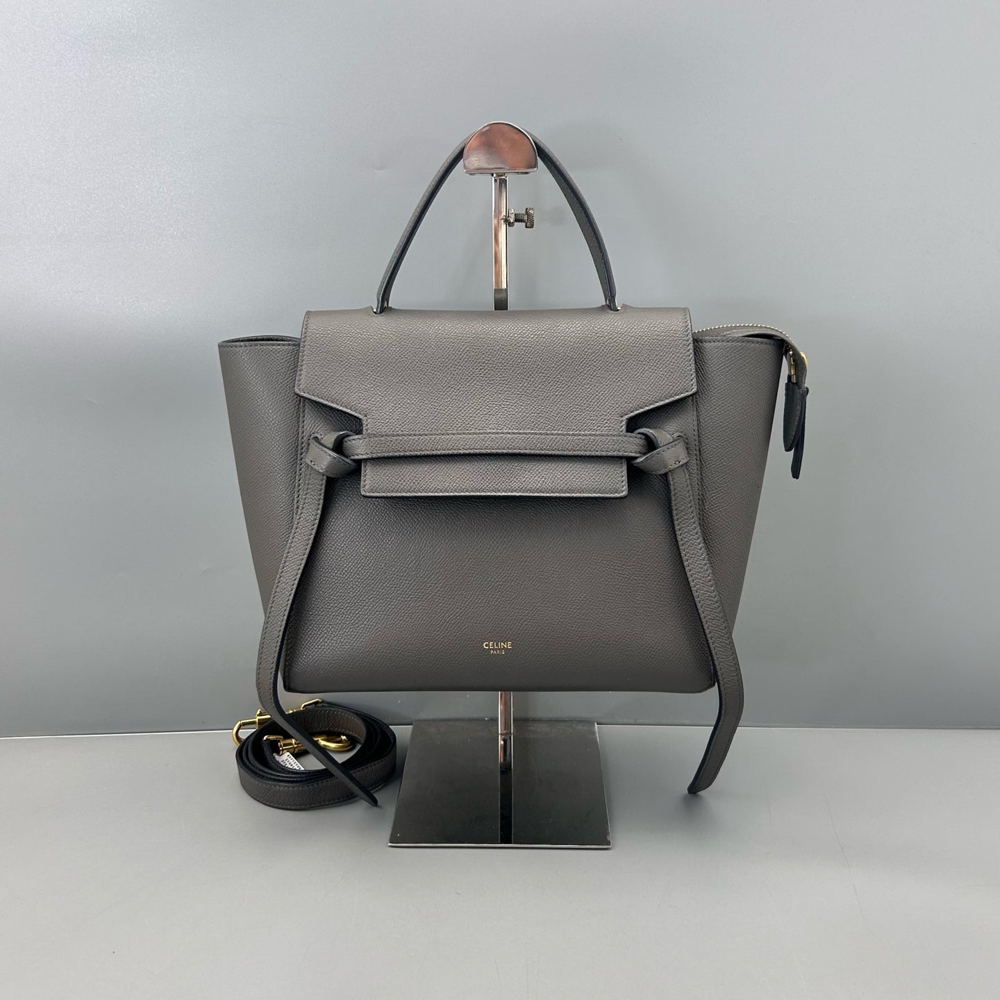 Celine - Belt Bag - Grained calfskin leather - Grey - (small)