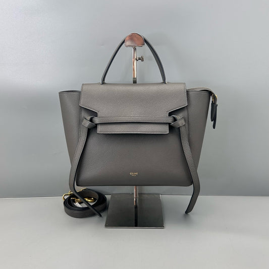 Celine - Belt Bag - Grained calfskin leather - Grey - (small)