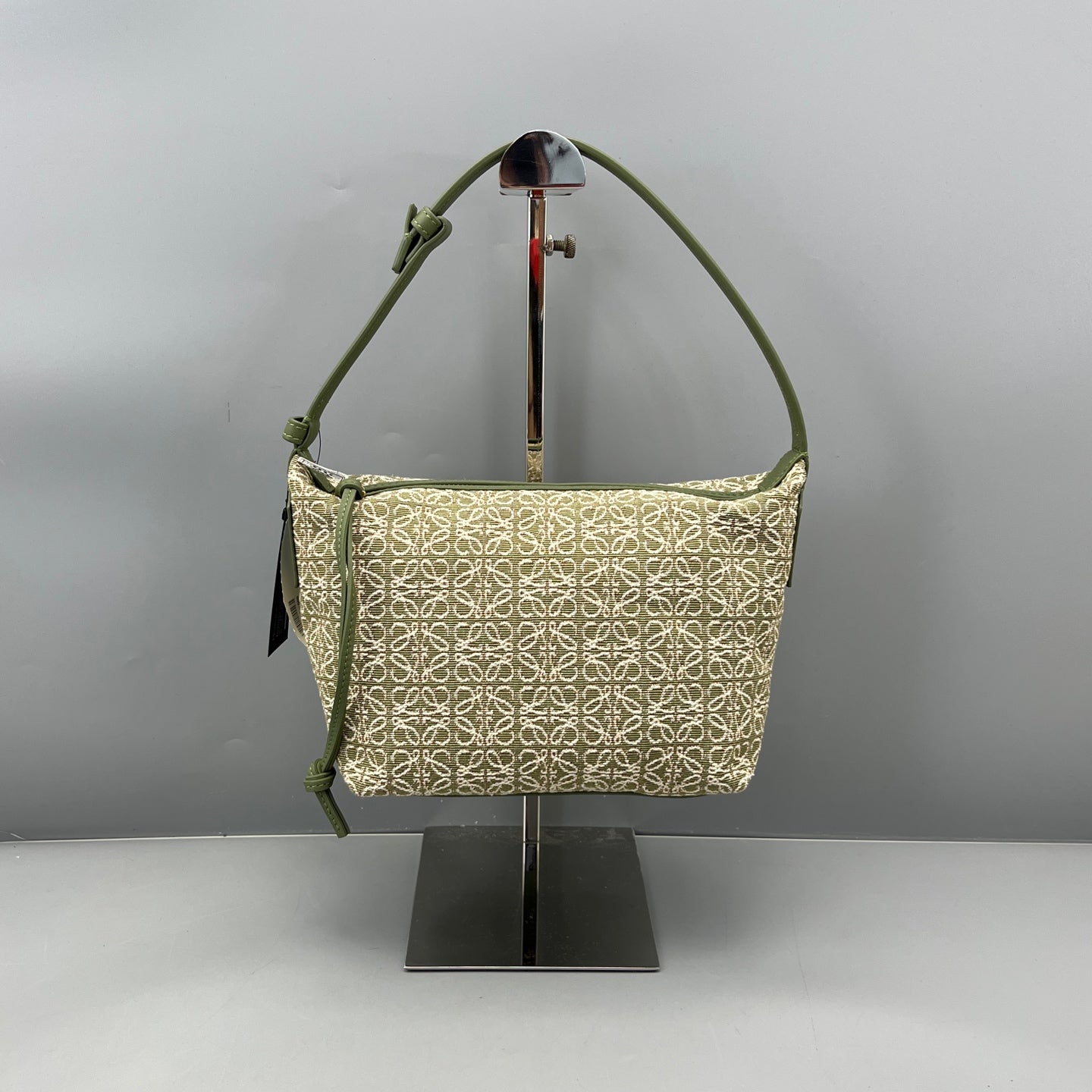 Loewe - Anagram Lunchbox Bag - Anagram jacquard canvas with leather trim - Green - (mini)