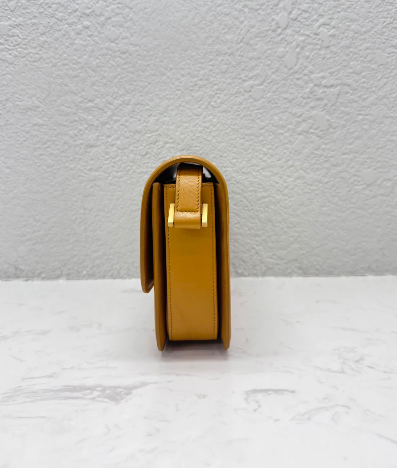 Saint Laurent - Solferino Box Bag - Smooth calfskin leather - Ginger Yellow - (Medium)