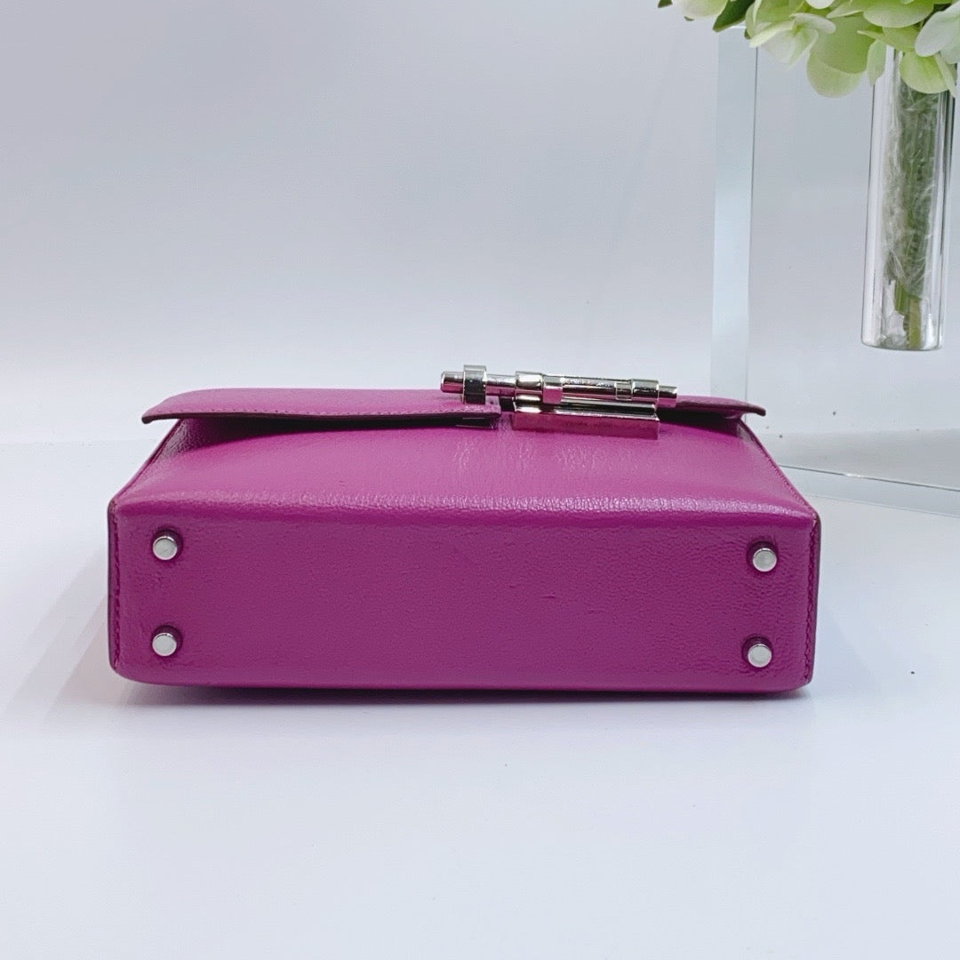 Hermès - Verrou Mini Chaine - Goatskin leather - Magnolia Pink with Silver-Tone Hardware - (mini)