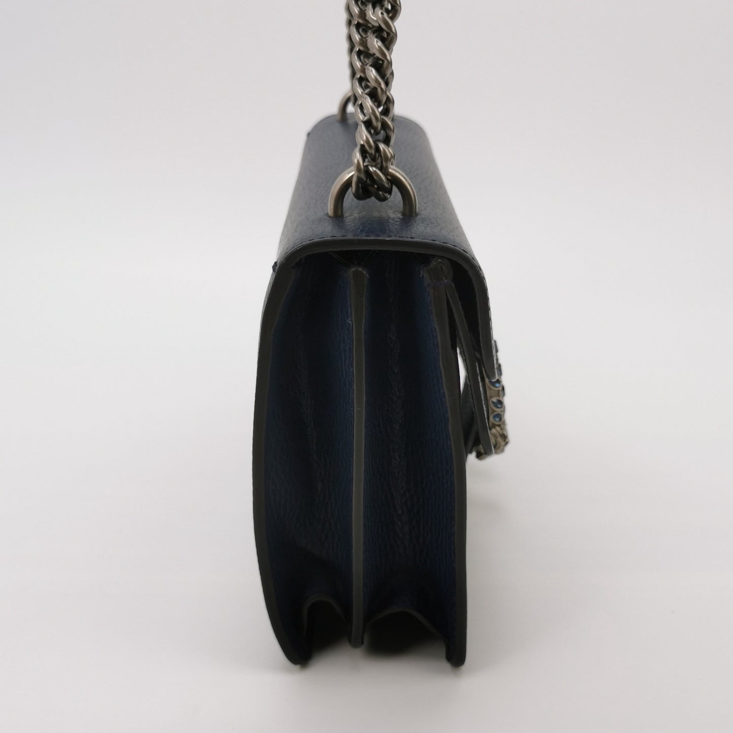 Gucci - Dionysus Shoulder Bag - Grained leather - Navy - (small)