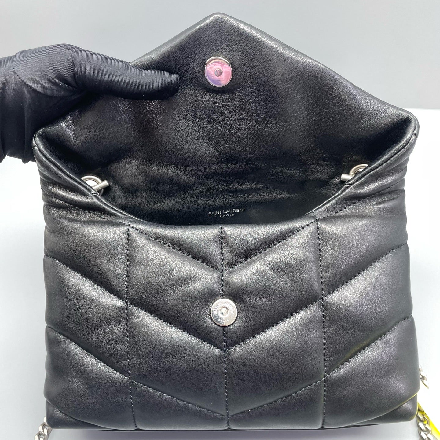 Saint Laurent - Puffer Mini Loulou - Lambskin leather - Black - (mini)