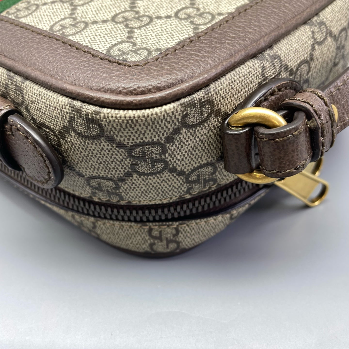 Gucci - Ophidia GG Supreme Camera Bag - GG Supreme canvas with leather trim - Beige and Brown - (Small)