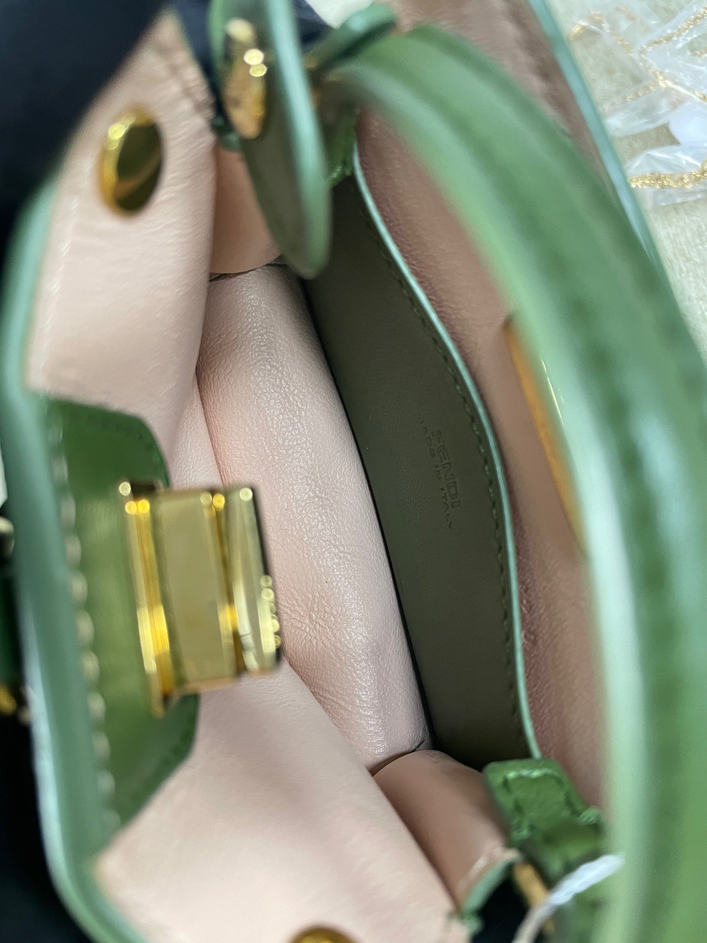 Fendi - Peekaboo Nano - Lambskin leather - Green - (mini)