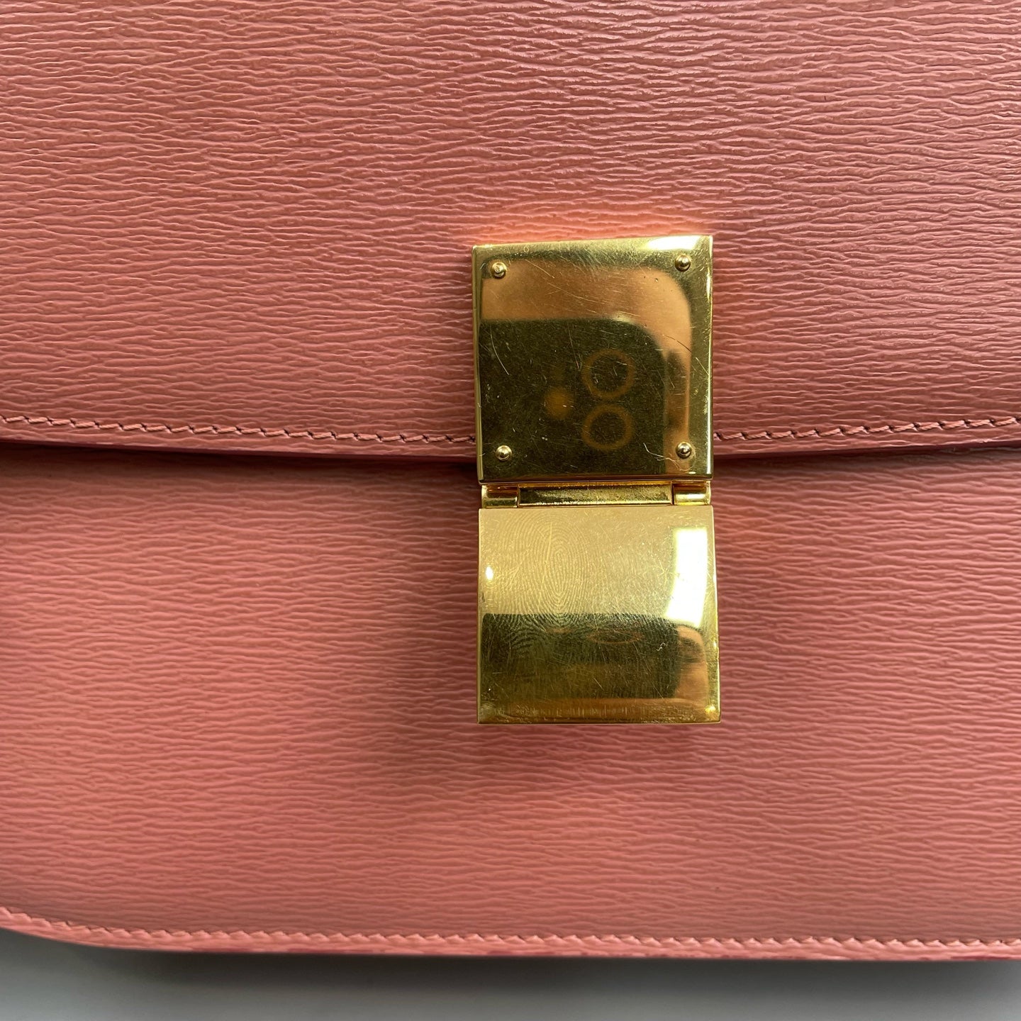 Celine - Medium Box Bag - Grained calfskin leather - Pink - (medium)