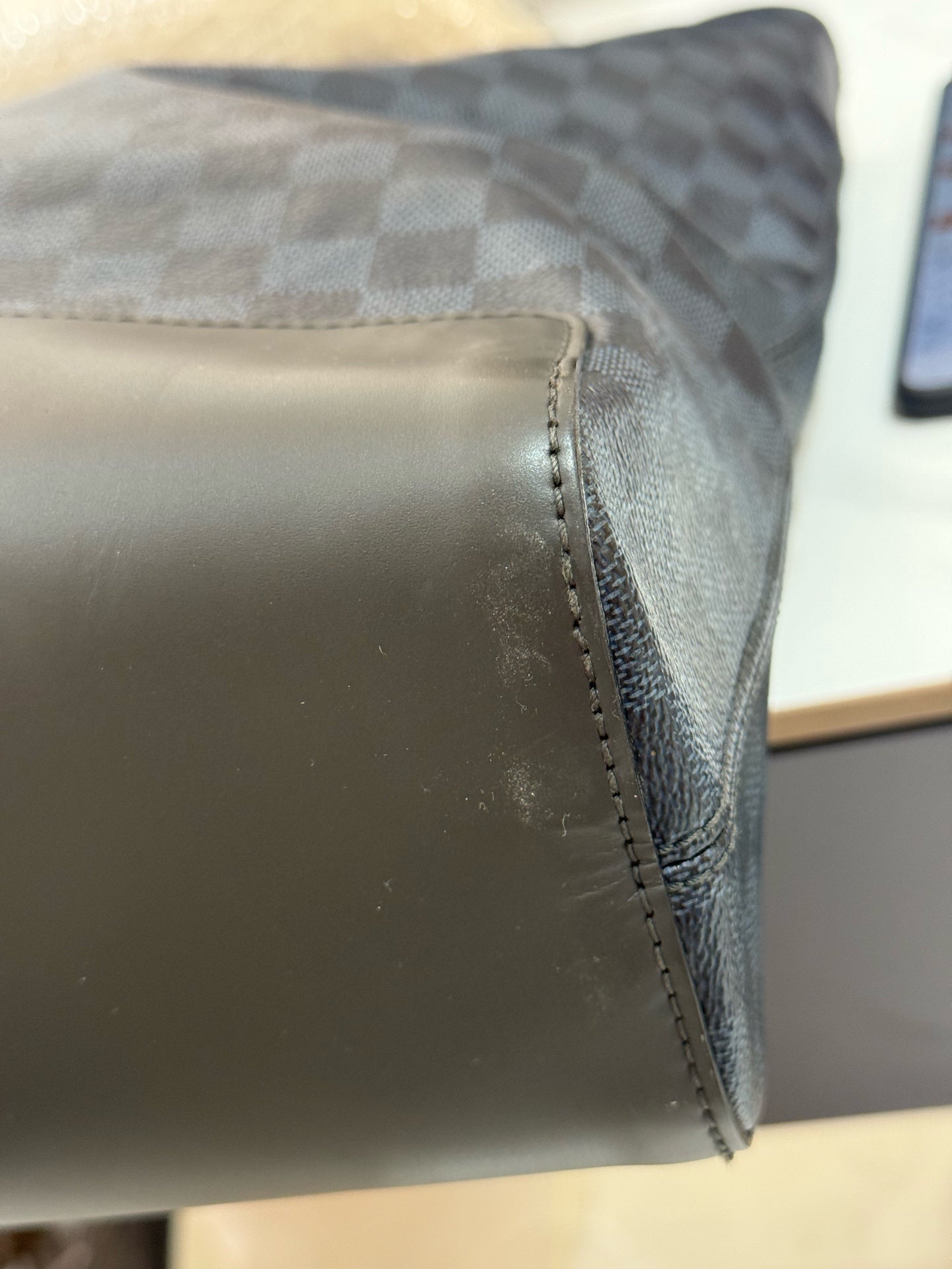 Louis Vuitton - Damier Graphite Music Score Tote Bag - Coated canvas with leather trim - Grey - (Large)