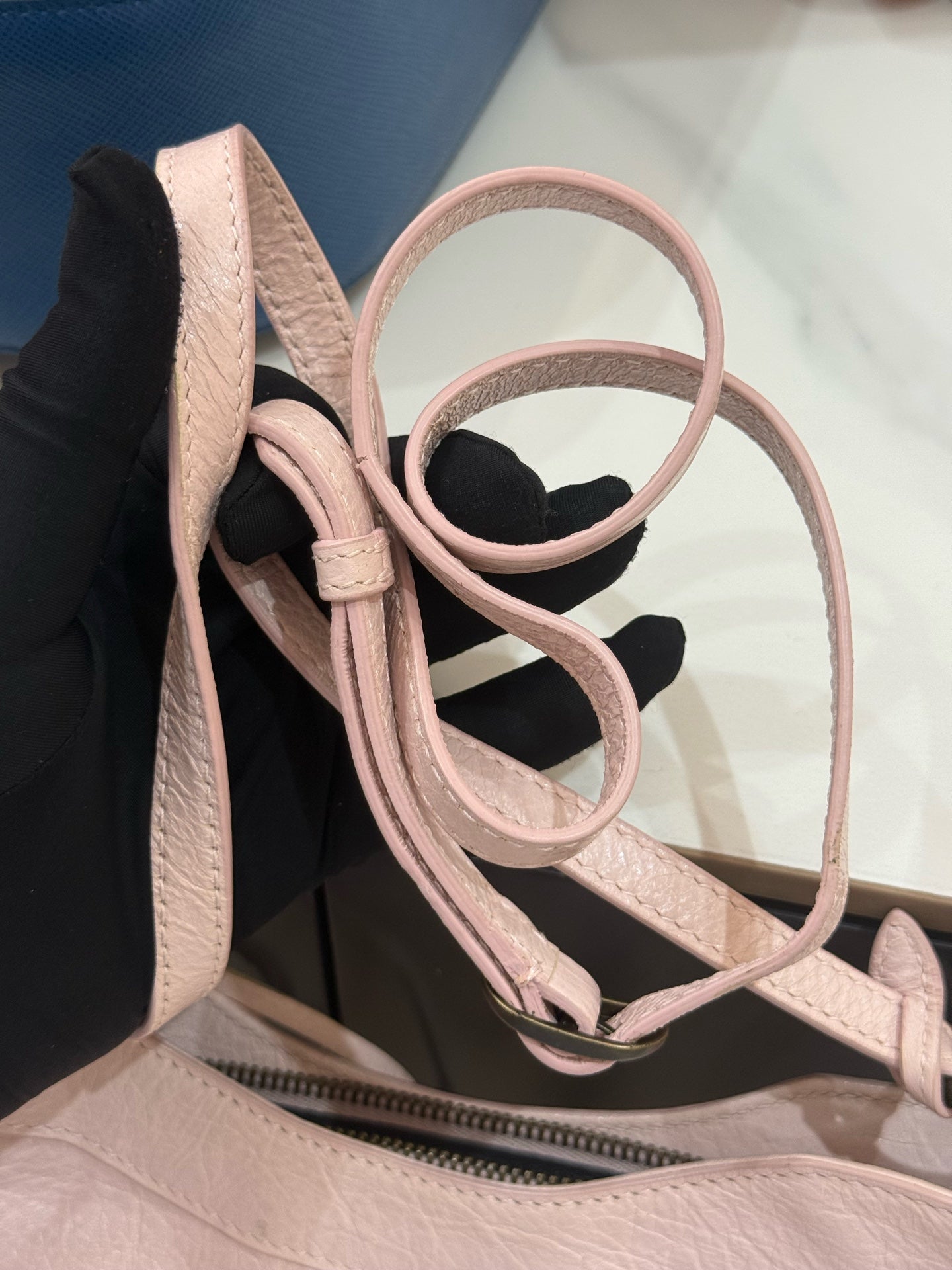 Balenciaga - First - Waxed leather - Pink - (small)