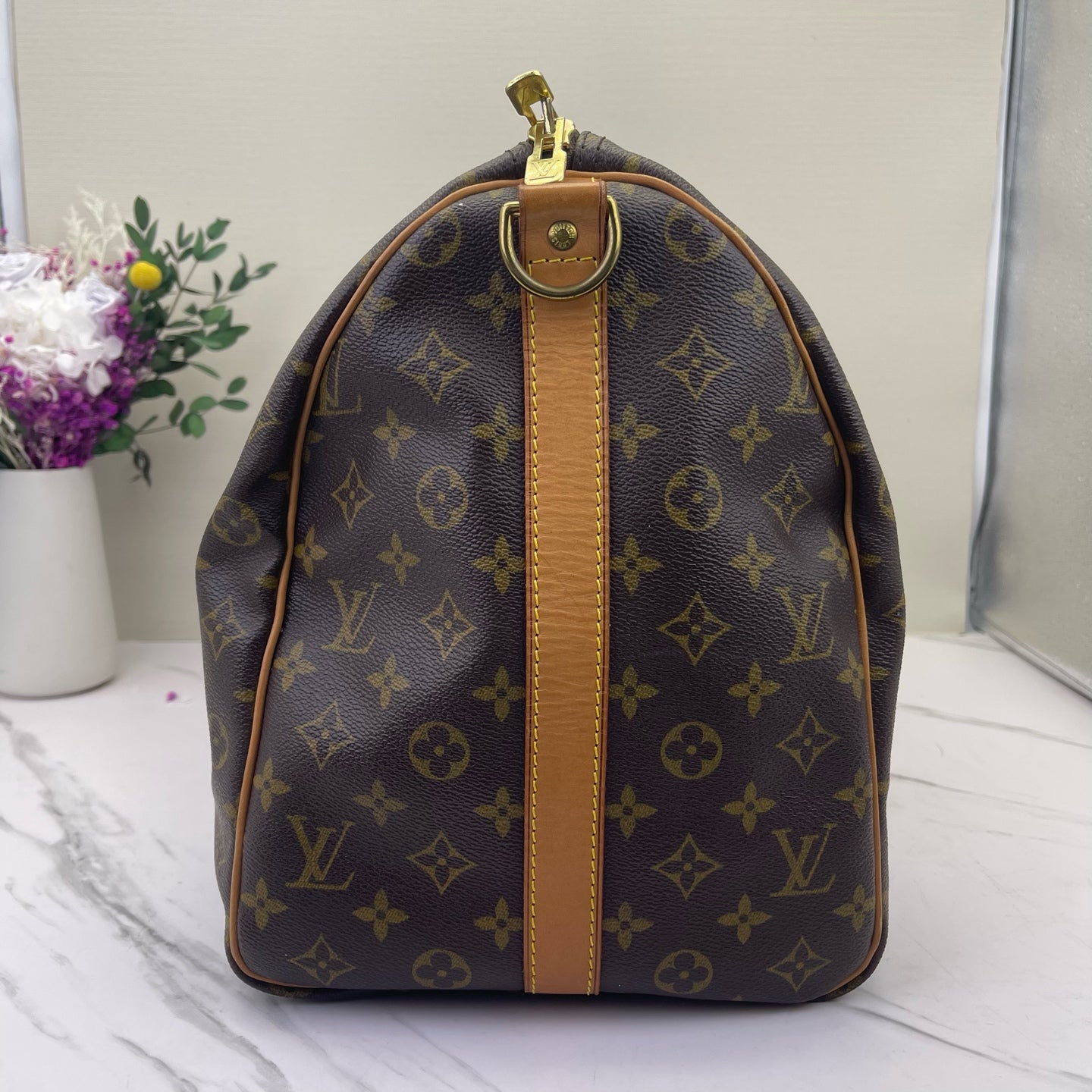 Louis Vuitton - Keepall 50 - Monogram coated canvas with Vachetta leather trim - Brown - (Large)