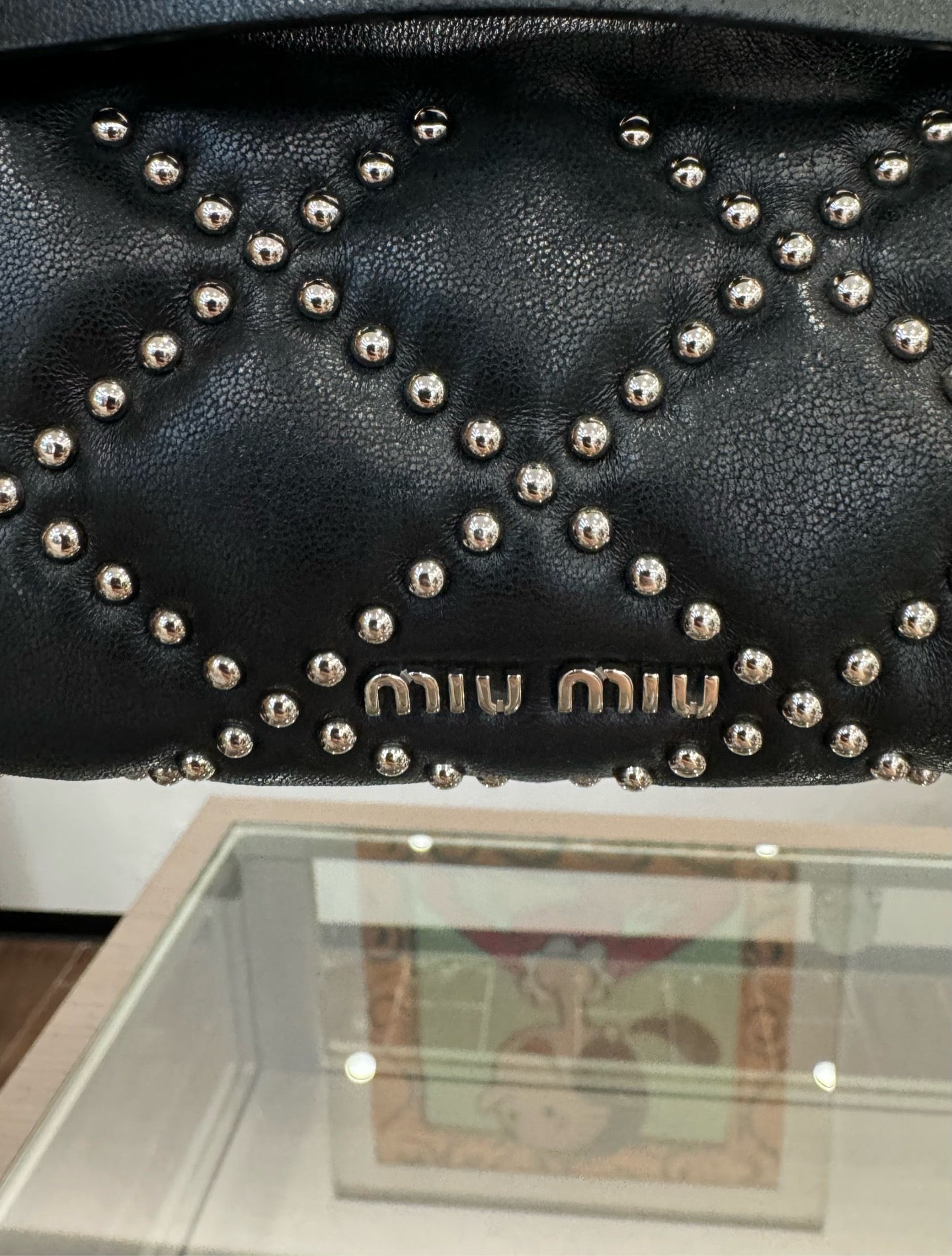 Miu Miu - 5BD059 Nappa Borchie Shoulder Bag - Nappa leather - Black - (mini)