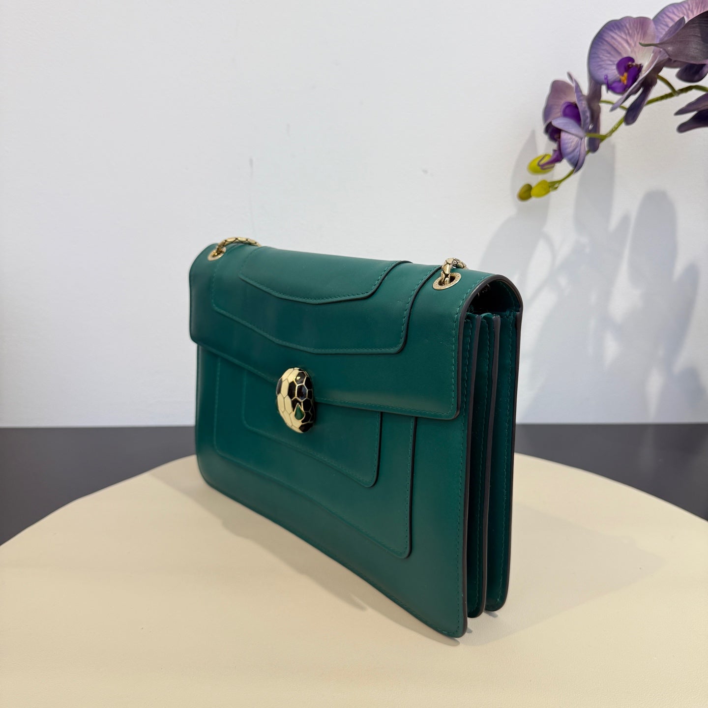 Bvlgari - Serpenti Forever Chain Bag - Leather - Green - (Medium)
