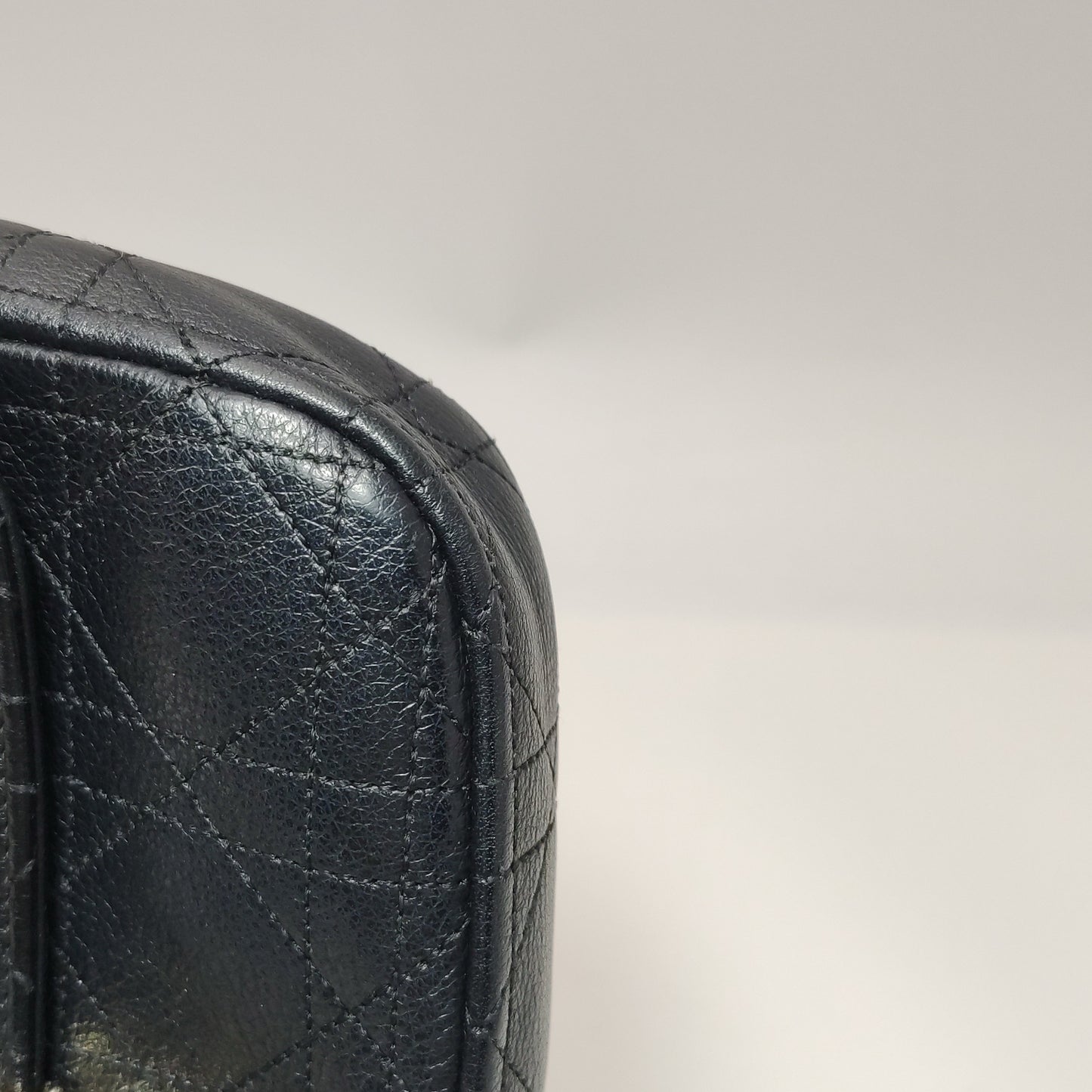 Dior - Cannage Chain Flap Bag - Leather - Black - (mini)