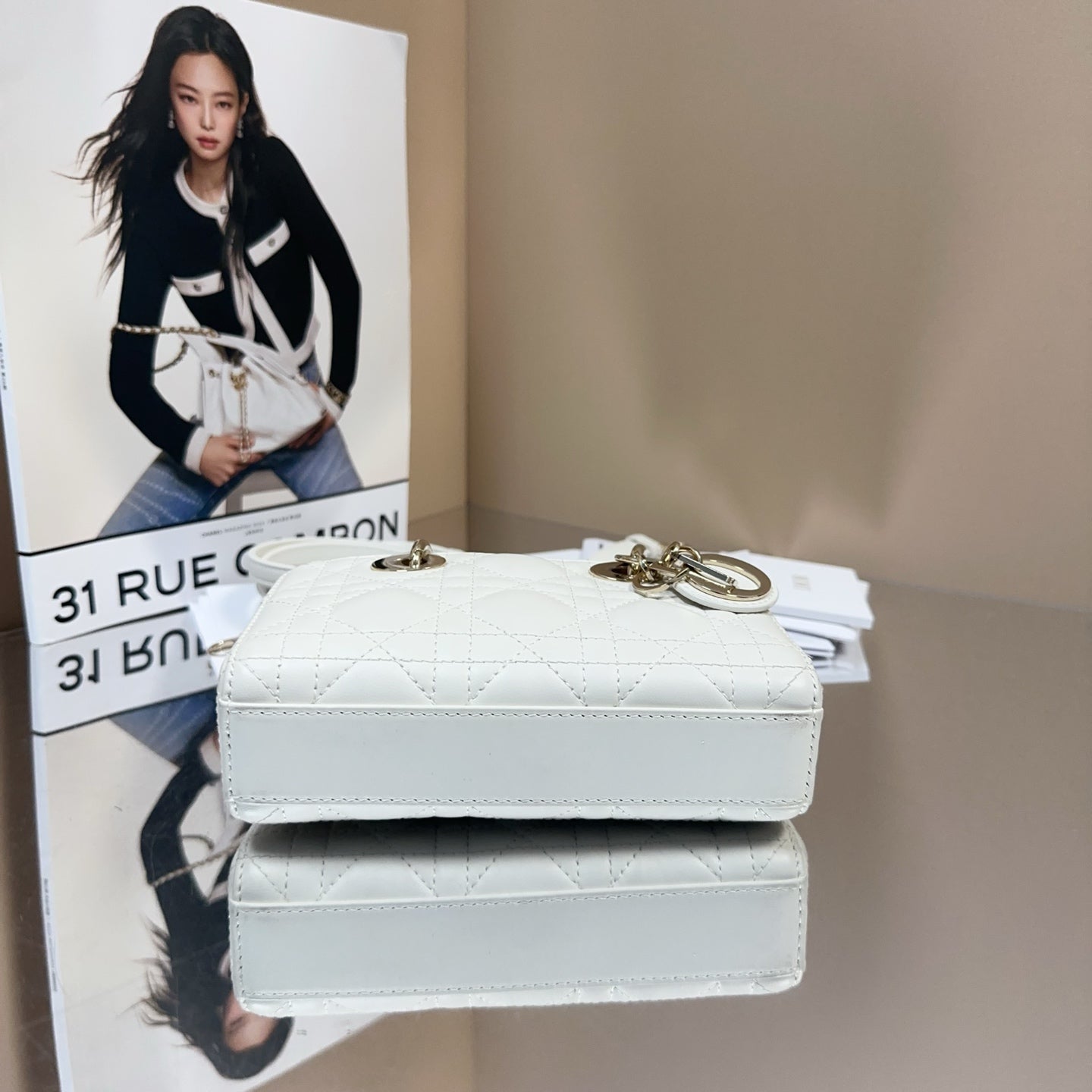 Dior - D-Joy Mini Bag - Leather - White - (mini)