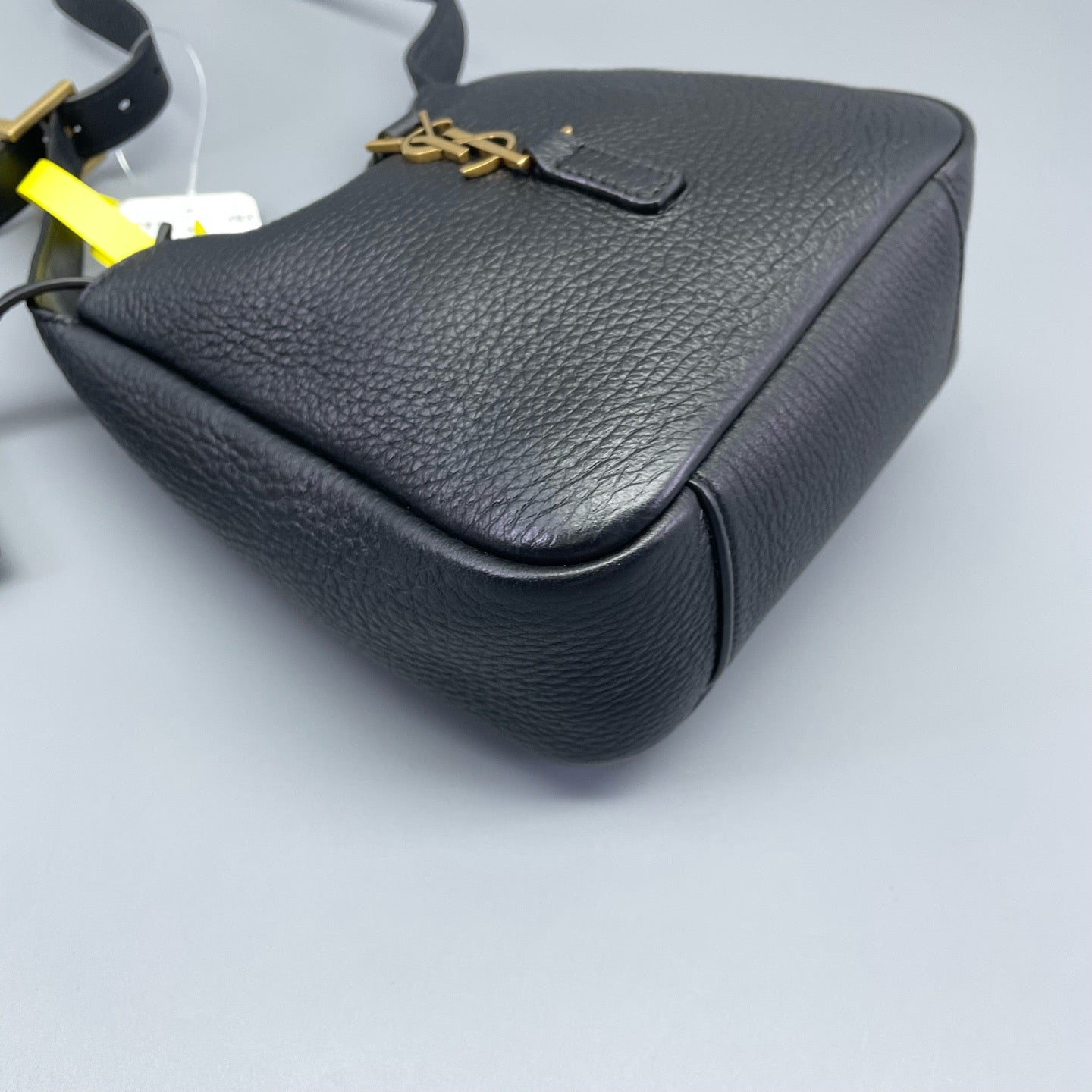 Saint Laurent - Mini Hobo Bag - Grained leather - Black with Gold-Tone Hardware - (mini)