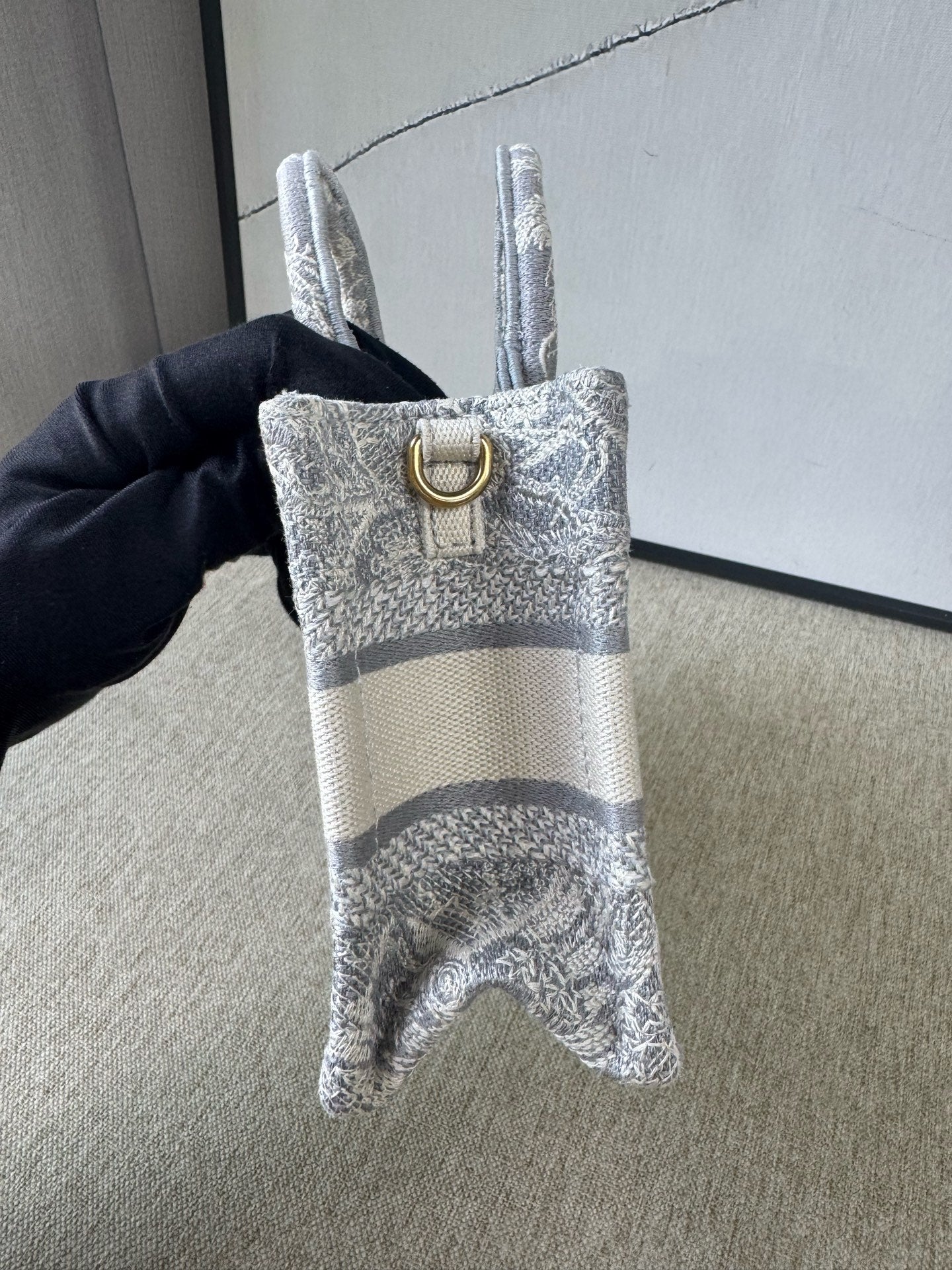 Dior - Book Tote Mini - Embroidered canvas - Grey - (mini)