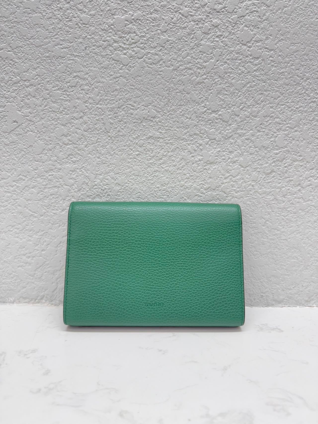 Gucci - Dionysus Wallet on Chain (WOC) - Grained leather - Green with Gold-tone and Silver-tone Hardware - (mini)