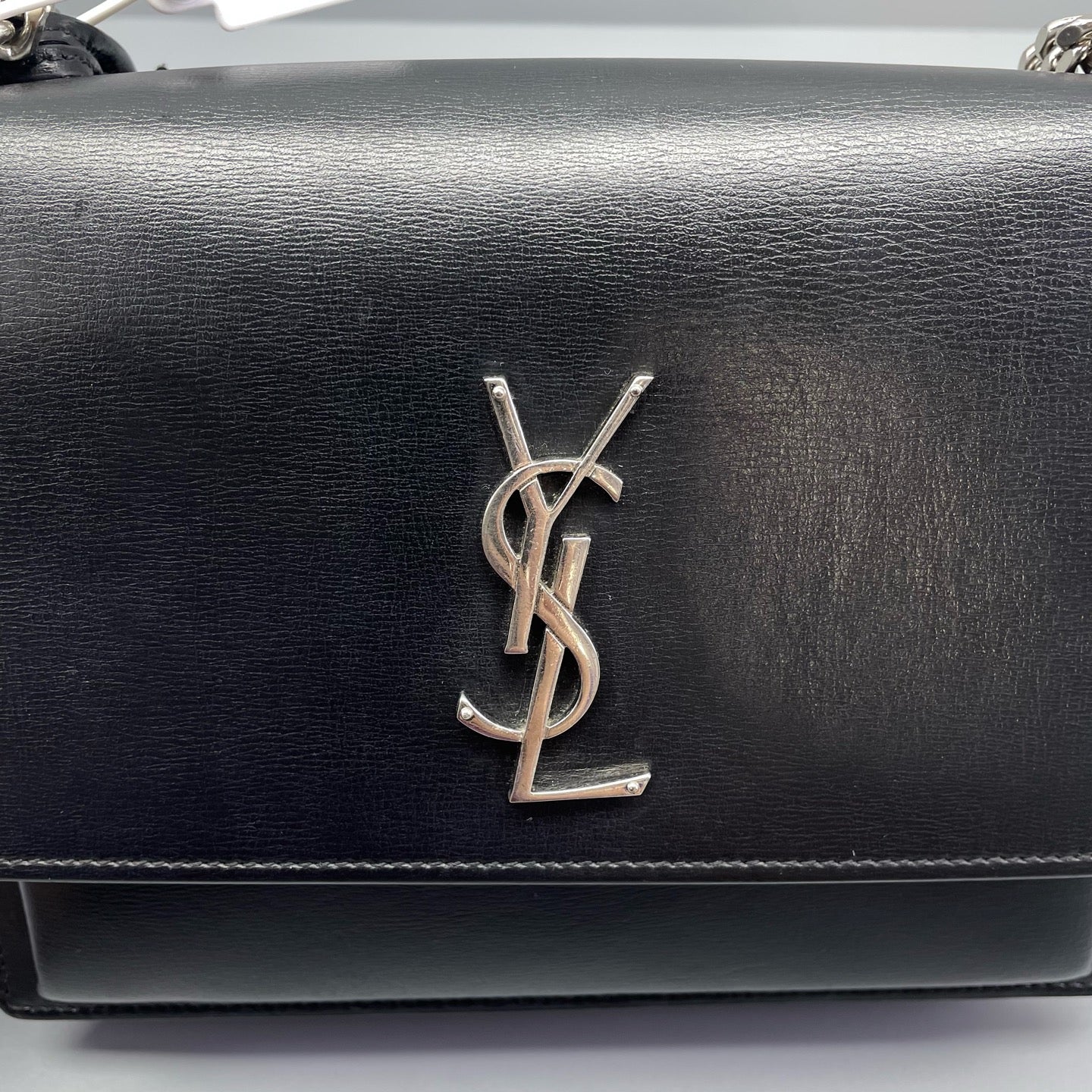Saint Laurent - Sunset Medium - Grained calfskin leather - Black - (medium)