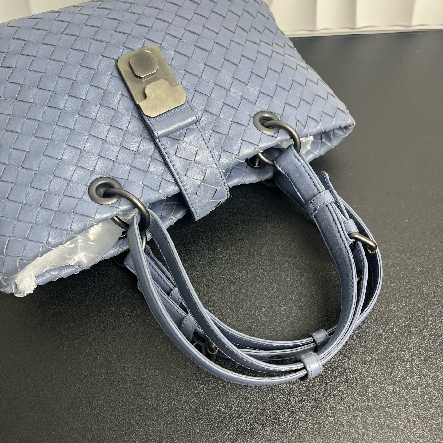 Bottega Veneta - Roma Tote - Lambskin leather - Blue - (medium)