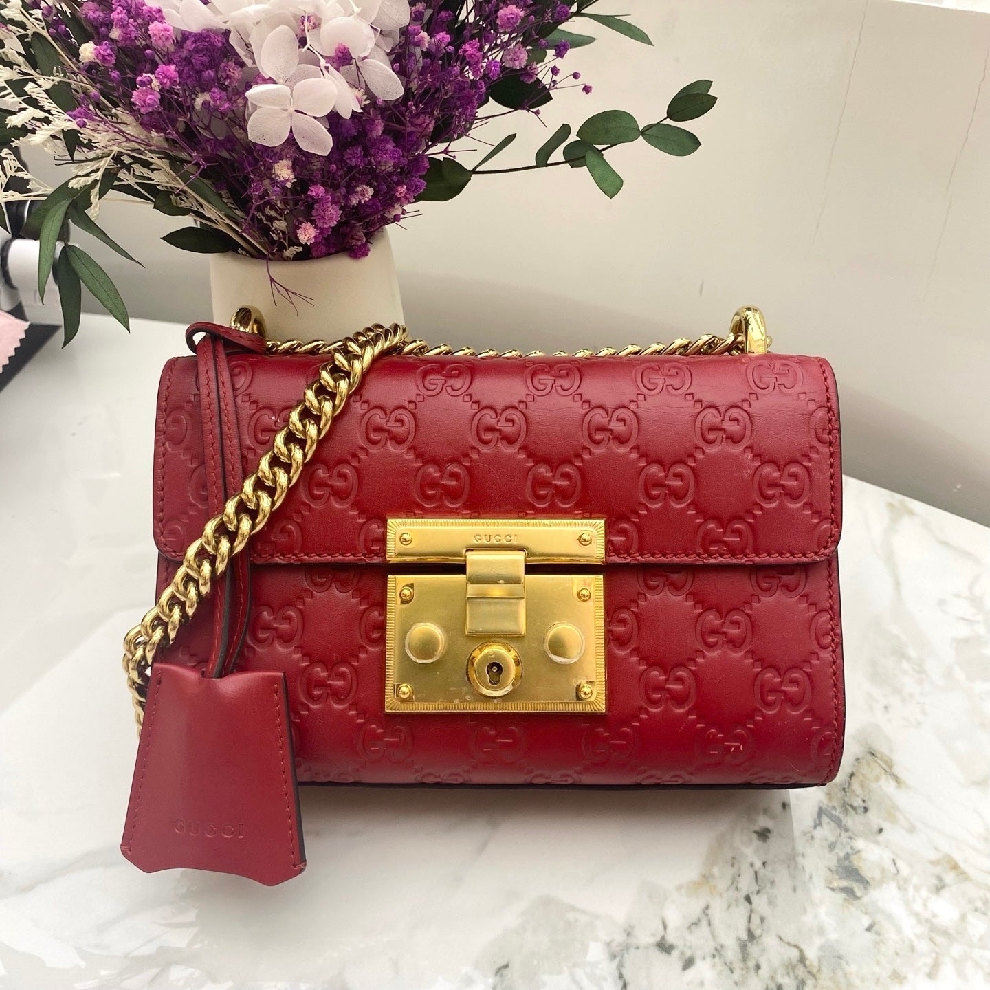 Gucci - Padlock - Leather - Red - (mini)