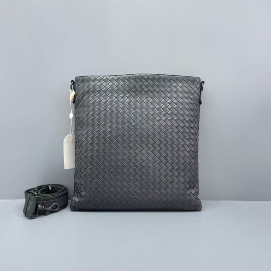 Bottega Veneta - Intrecciato Crossbody Bag - Woven leather - Grey - (Medium)