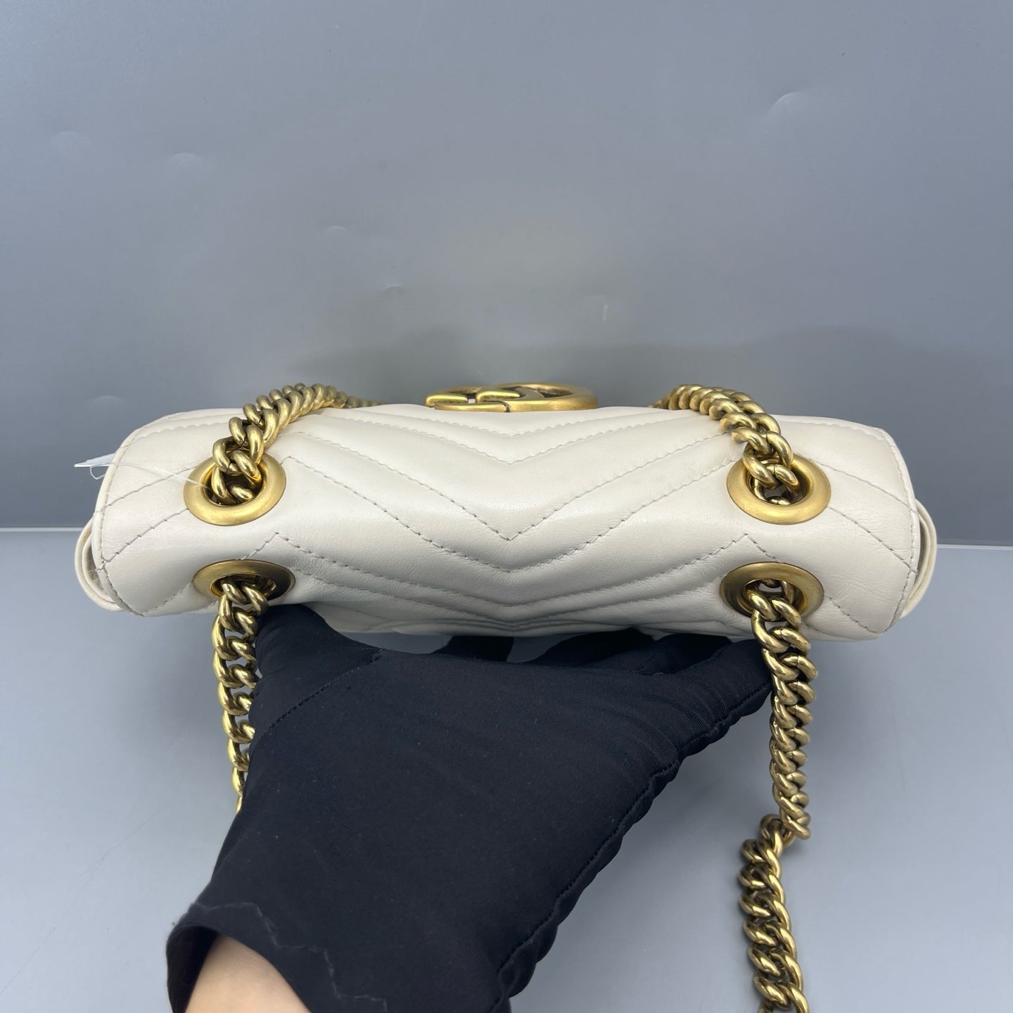 Gucci - GG Marmont Matelassé Mini - Leather - Off-white with Gold-Tone Hardware - (mini)