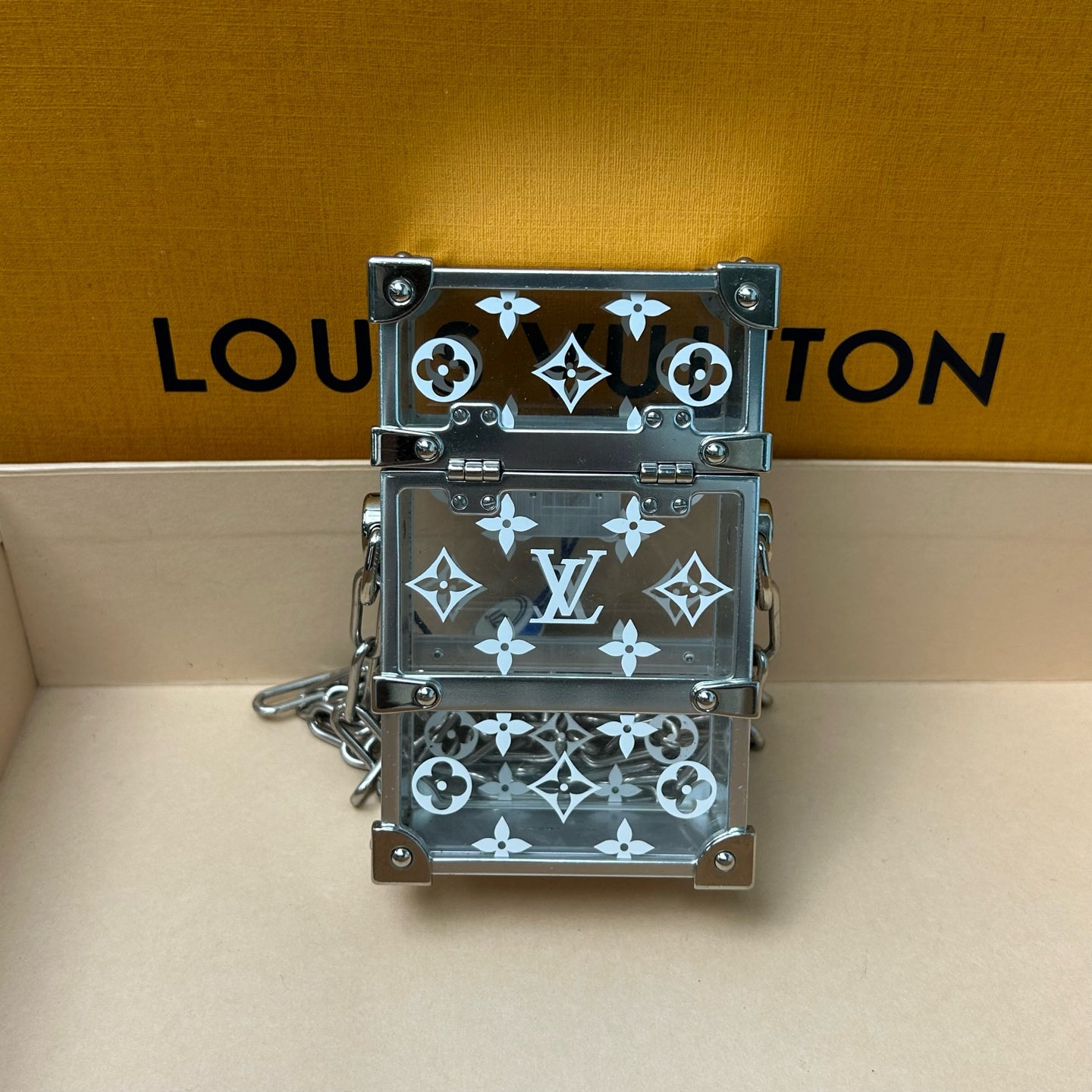 Louis Vuitton - Mini Cigarette Case Trunk - Plastic and Metal - Silver - (mini)
