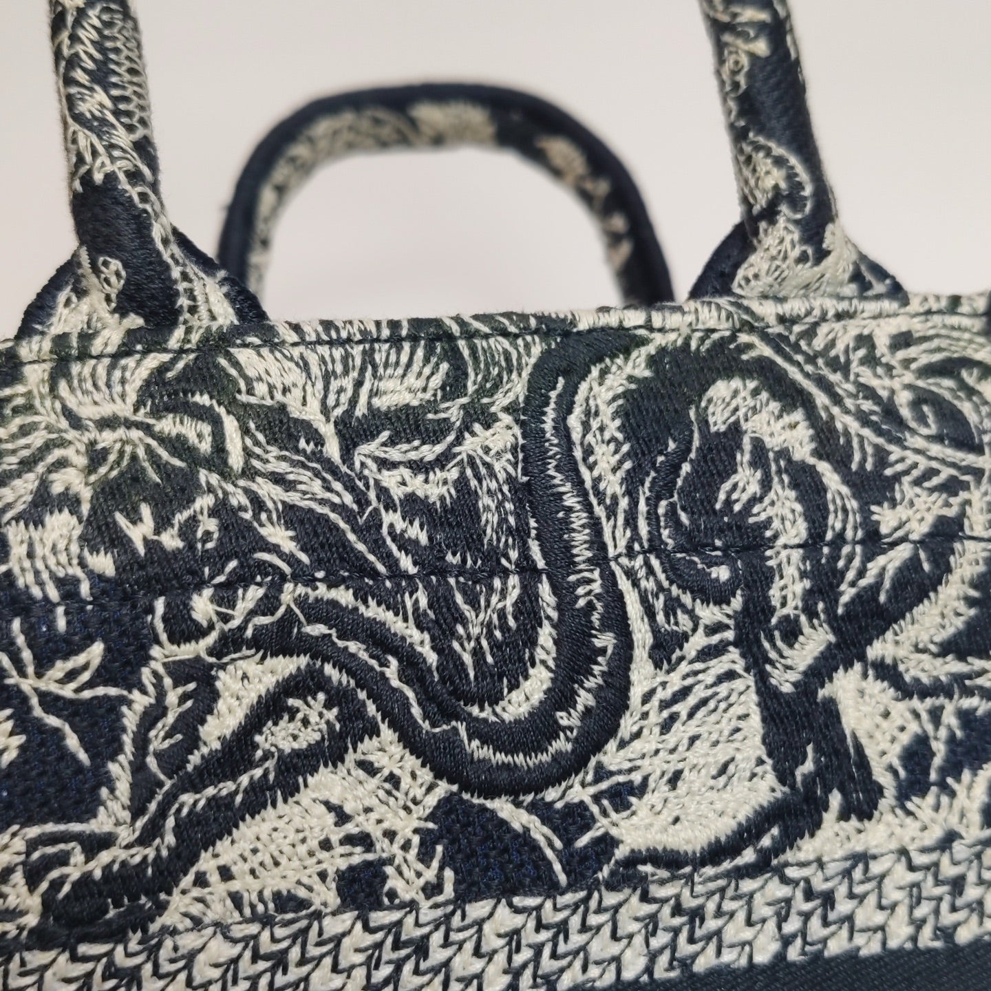 Dior - Mini Book Tote Reverse Toile de Jouy - Embroidered canvas - Blue - (mini)