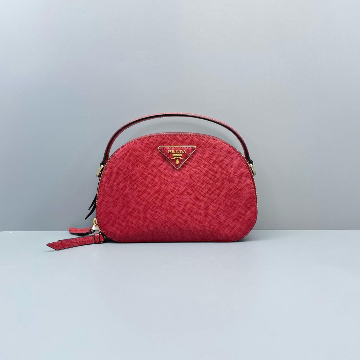Prada - Odette Half-Moon Bag - Saffiano leather - Red - (mini)