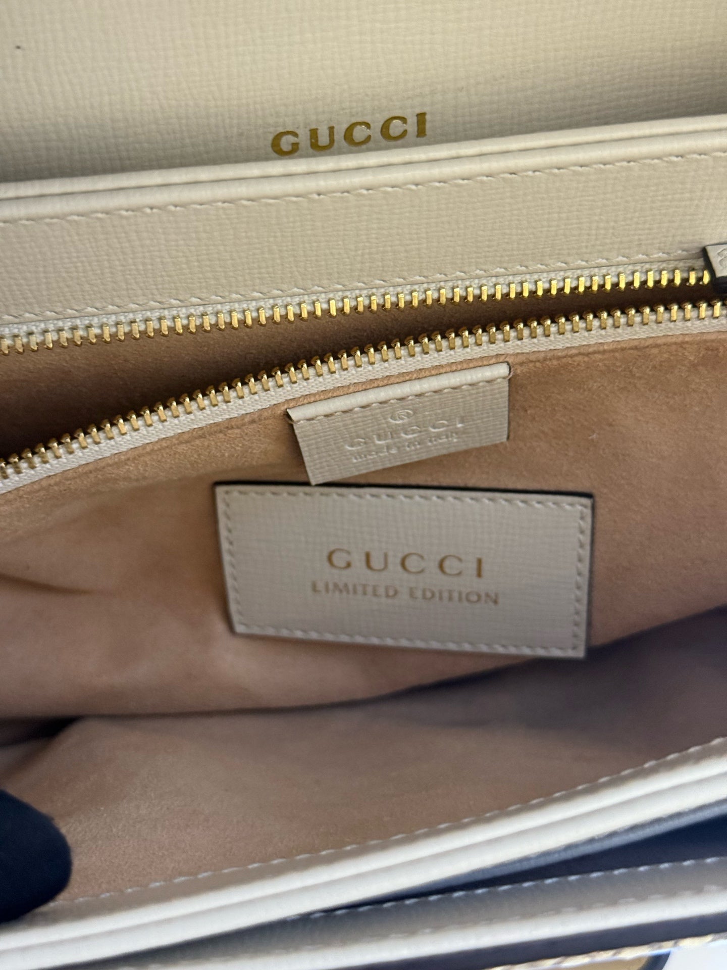 Gucci - 1955 Horsebit Shoulder Bag - White leather with python snakeskin trim - White - (Medium)
