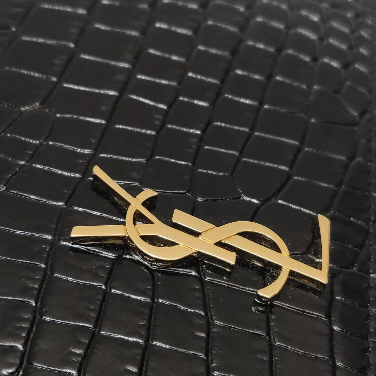 Saint Laurent - Monogram Chain Wallet - Leather - Black - (mini)