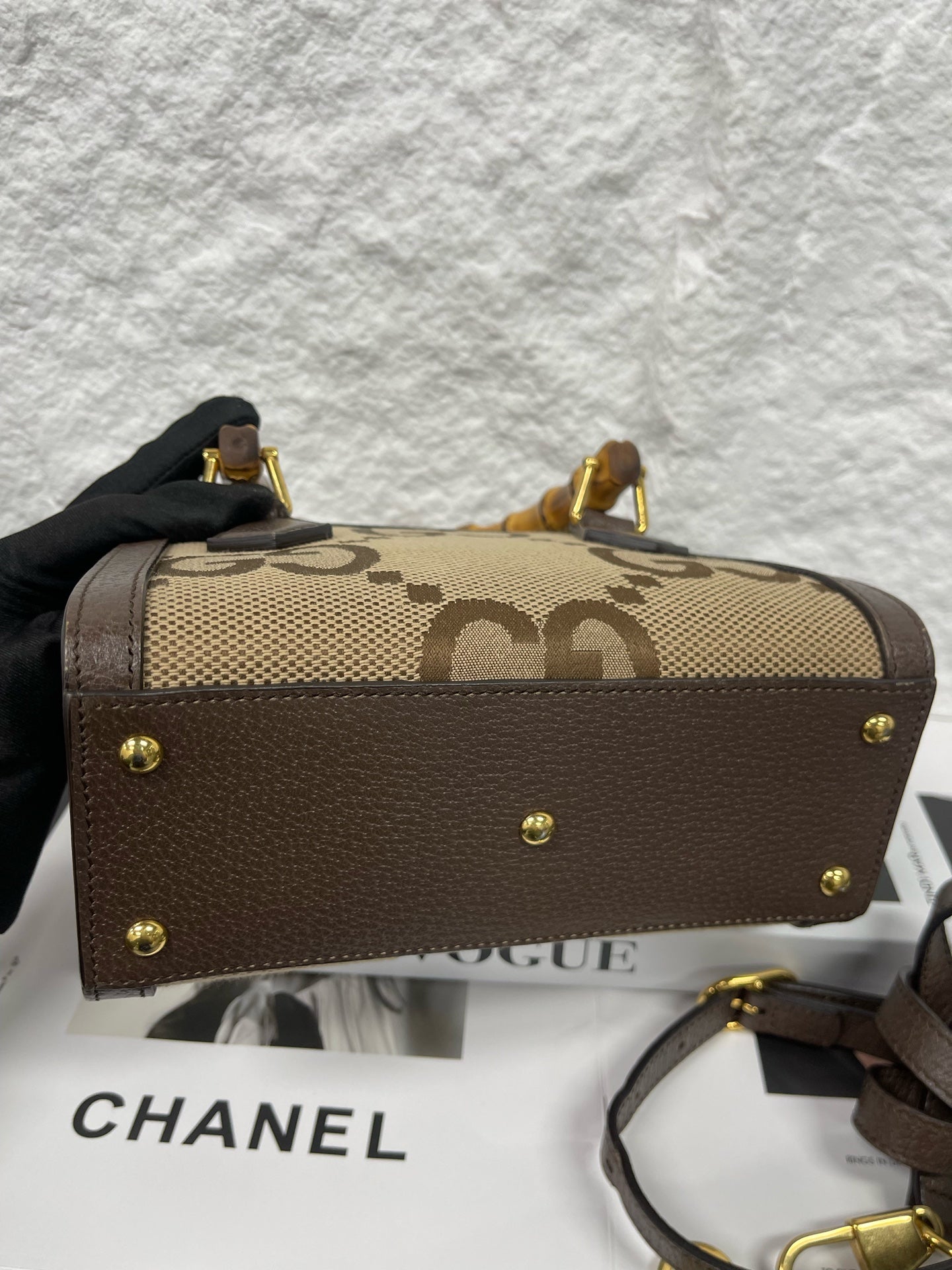 Gucci - Diana Mini Tote - GG Supreme canvas and leather with bamboo handles - Brown - (mini)