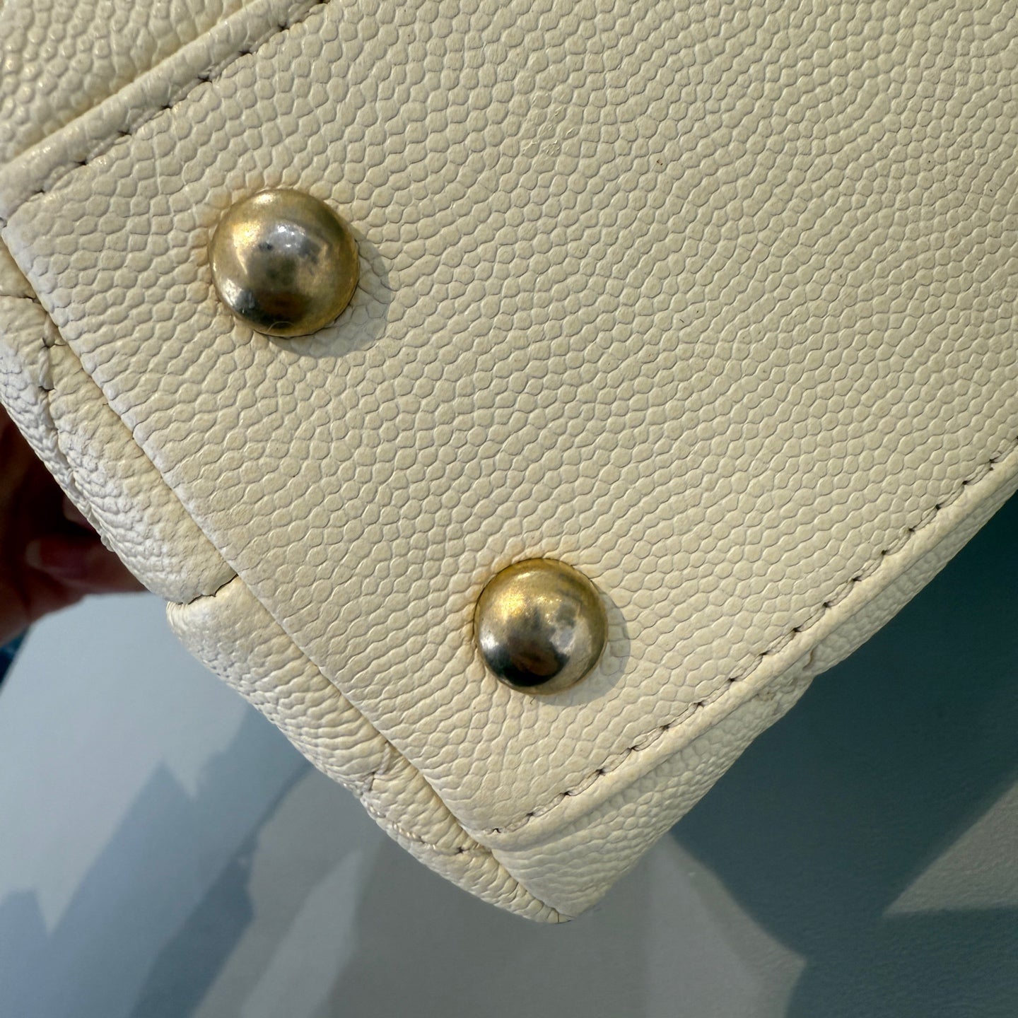Chanel - Coco Handle - Caviar leather with exotic snakeskin handle - White - (Small)