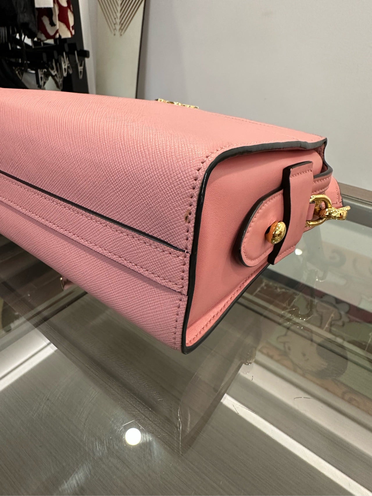 Prada - Saffiano Leather Camera Bag - Saffiano leather - Pink - (Small)
