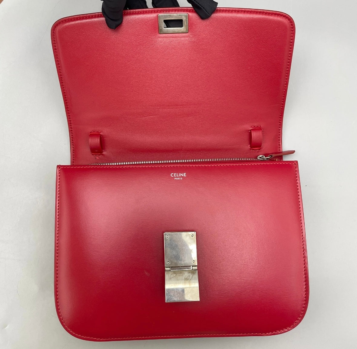 Celine - Classic Box Bag Medium - Leather - Red - (Medium)