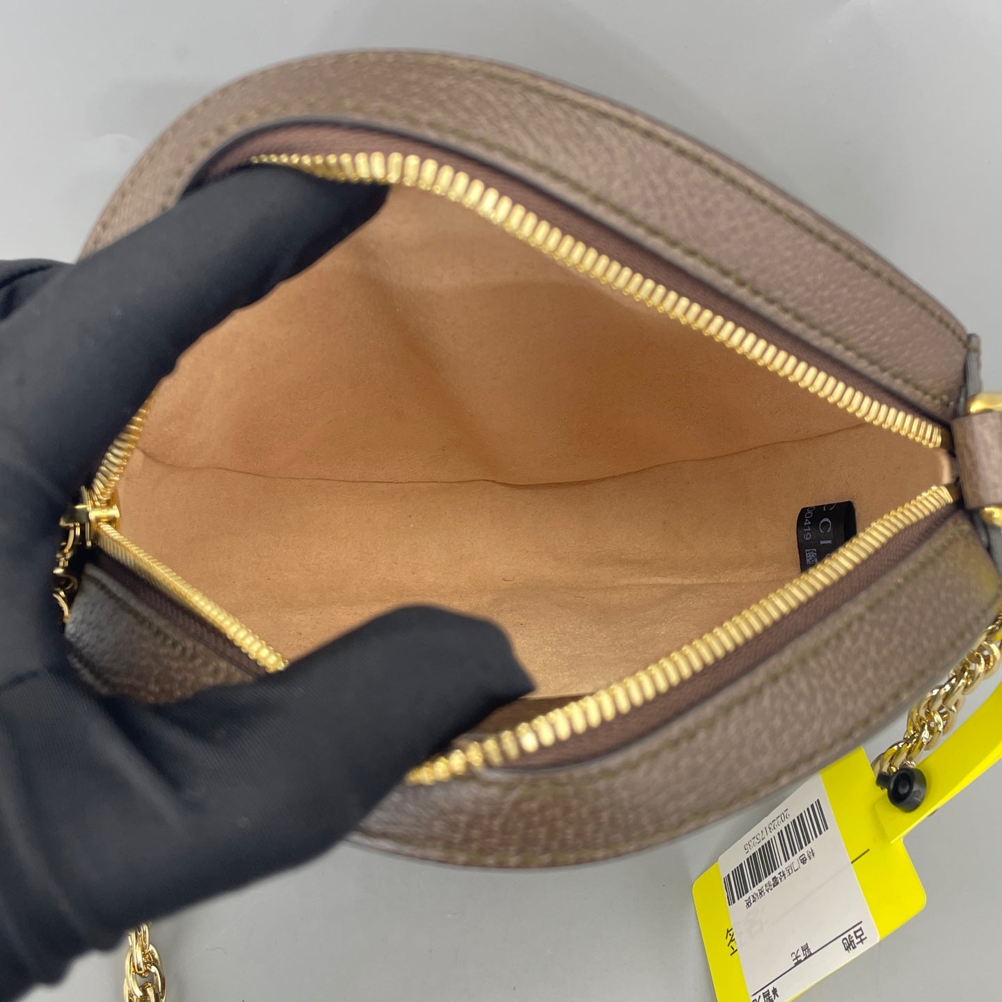 Gucci - Ophidia Round Mini Bag - GG Supreme canvas with leather trim - Ebony Brown - (mini)