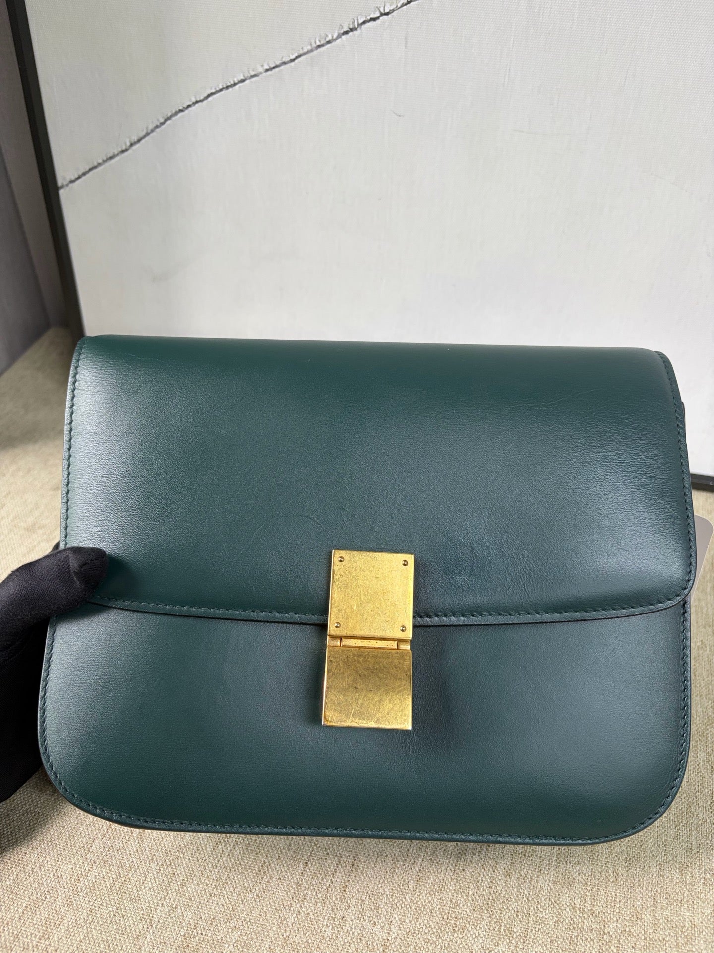Celine - Classic Box Medium - Leather - Green - (Medium)