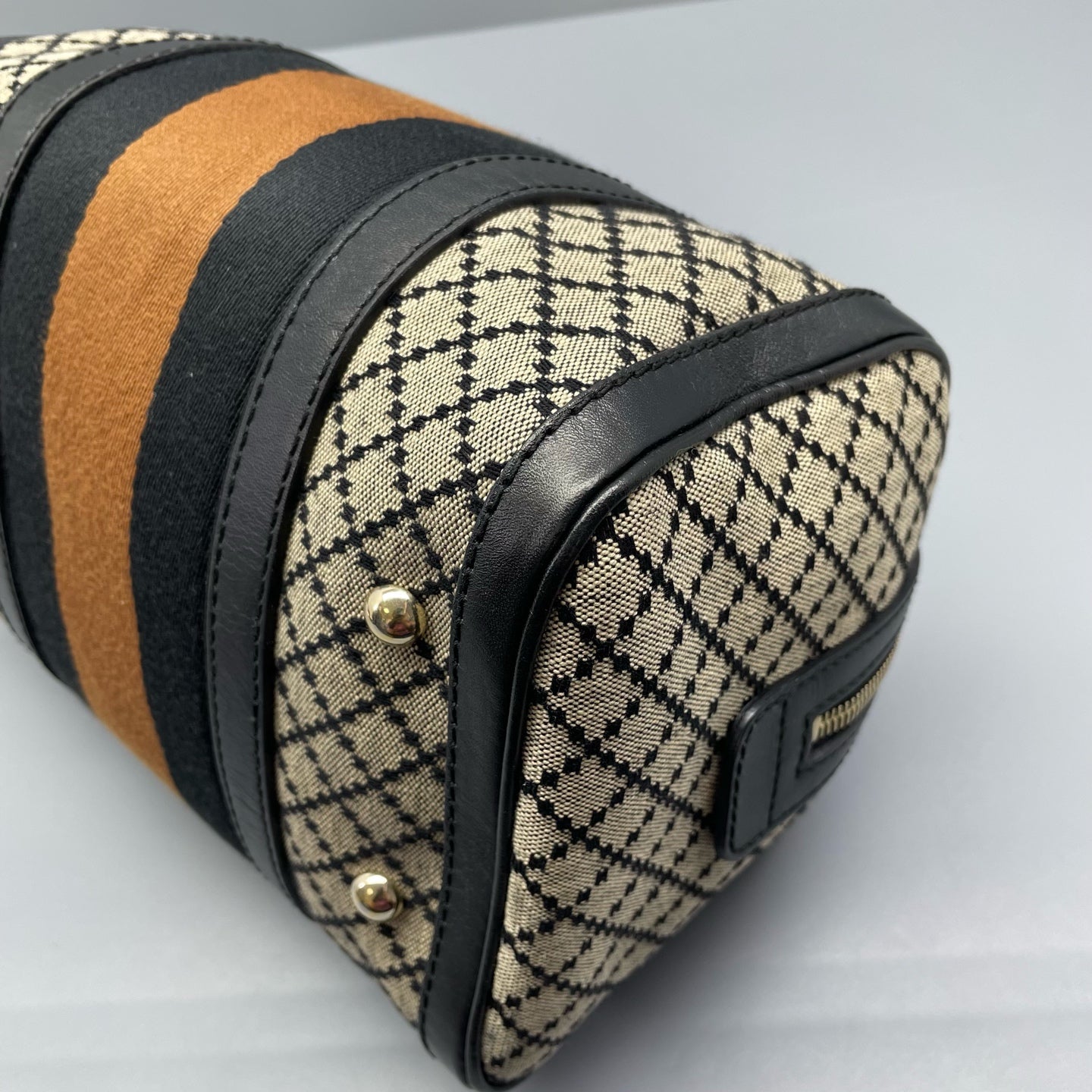 Gucci - Diamante Boston Bag 281518 - Canvas and Leather - Multicolour - (Medium)