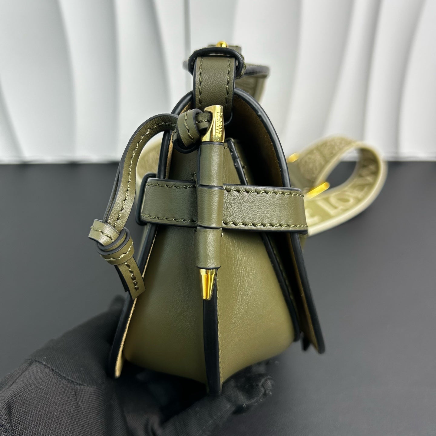 Loewe - Gate Saddle Bag Small - Leather - Green - (small)
