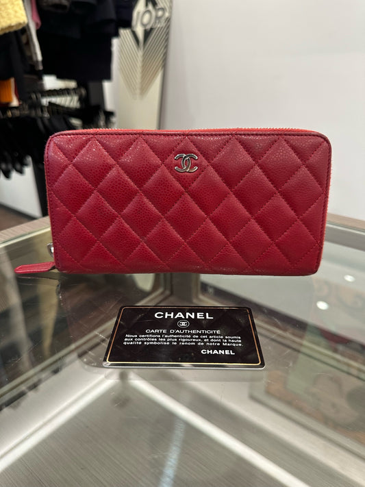 Chanel - Zippy Wallet - Grained leather - Red - (medium)