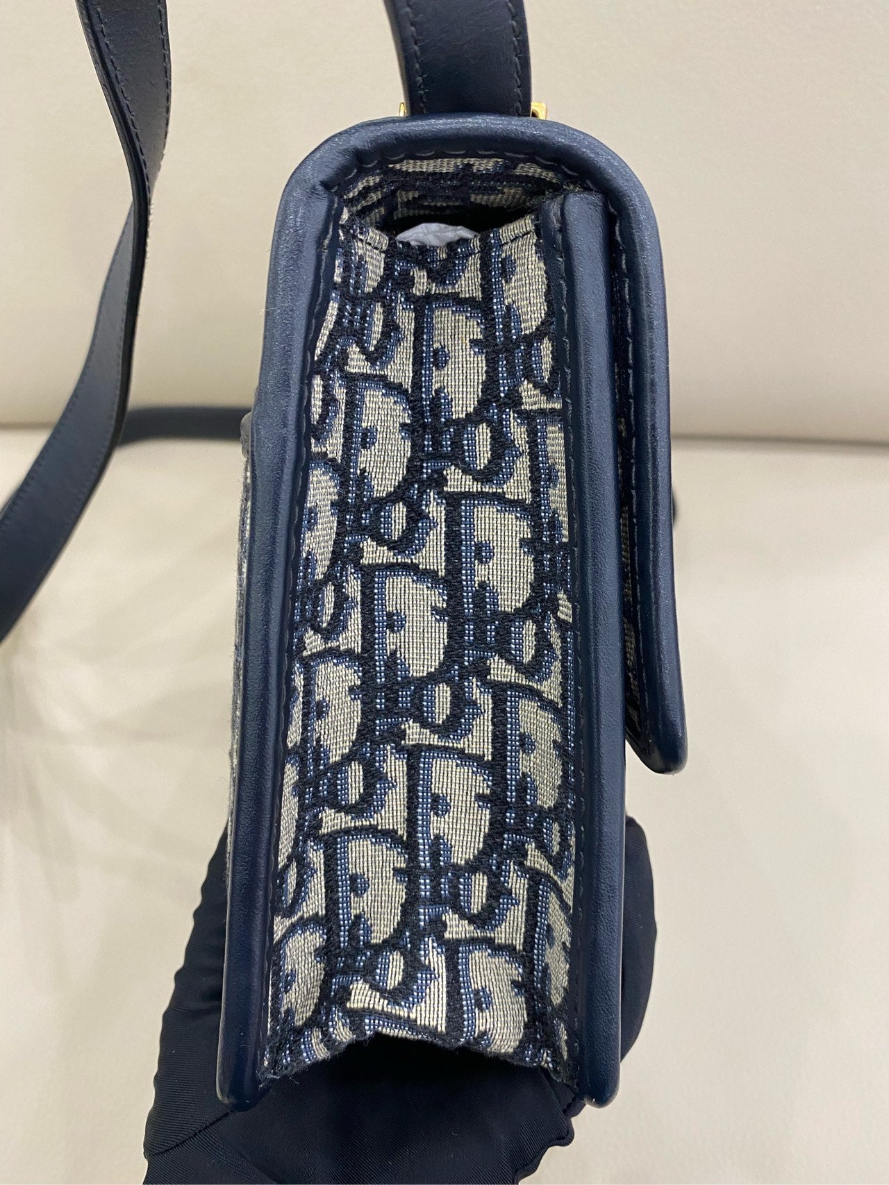 Dior - 30 Montaigne - Dior Oblique jacquard canvas with leather trim - Navy - (medium)