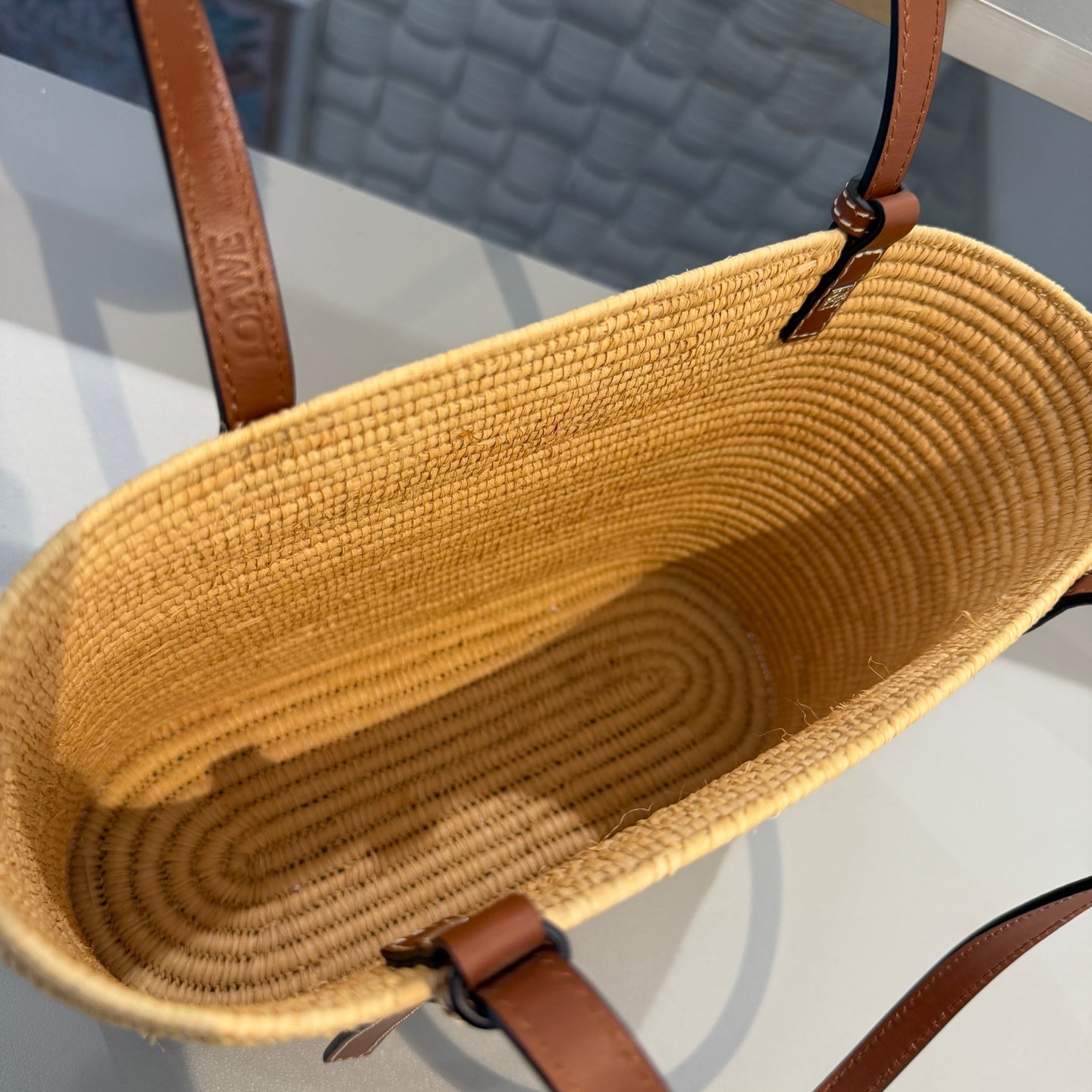 Loewe - Anagram Woven Tote Bag - Wicker and Leather - Beige - (Small)